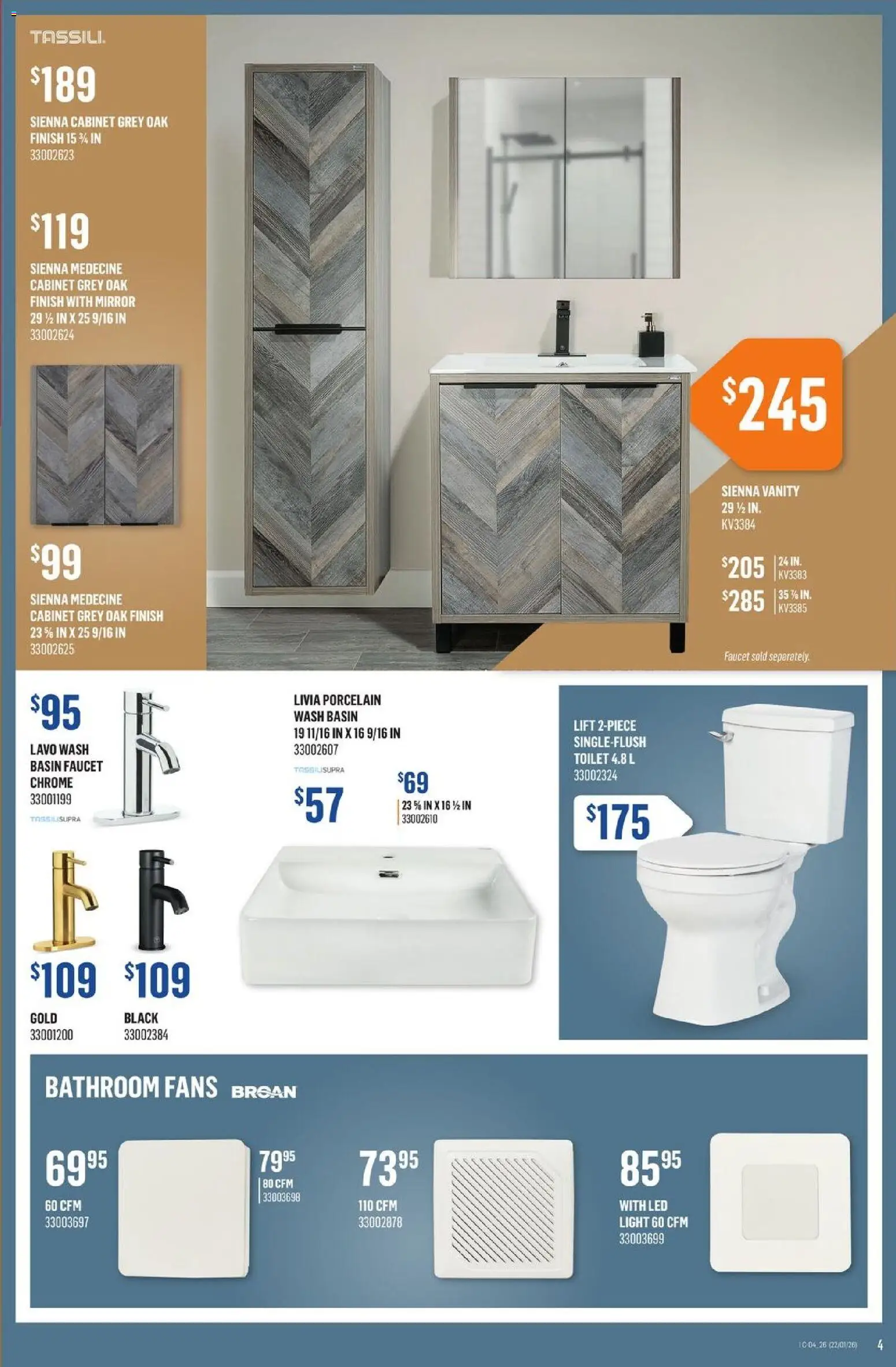 Canac flyer valid from 22.01.2026 | Page: 4 | Products: Cabinet, Mirror