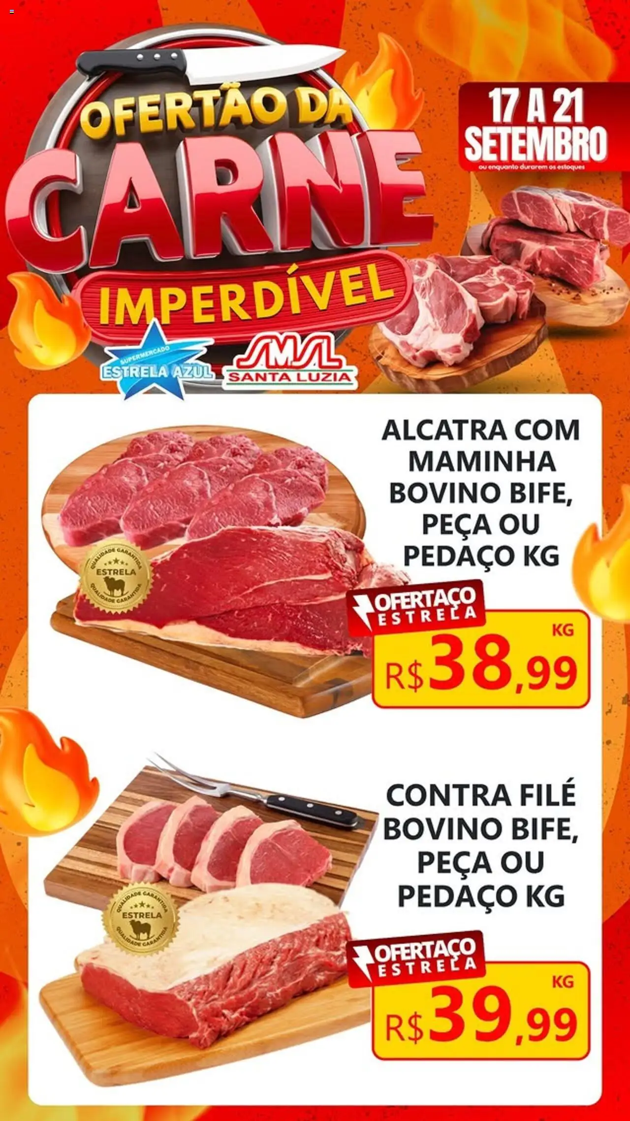 Estrela Azul Folheto - válido de 17.09.2025 | Página: 2 | Produtos: Alcatra, Contra filé, Maminha, Carne