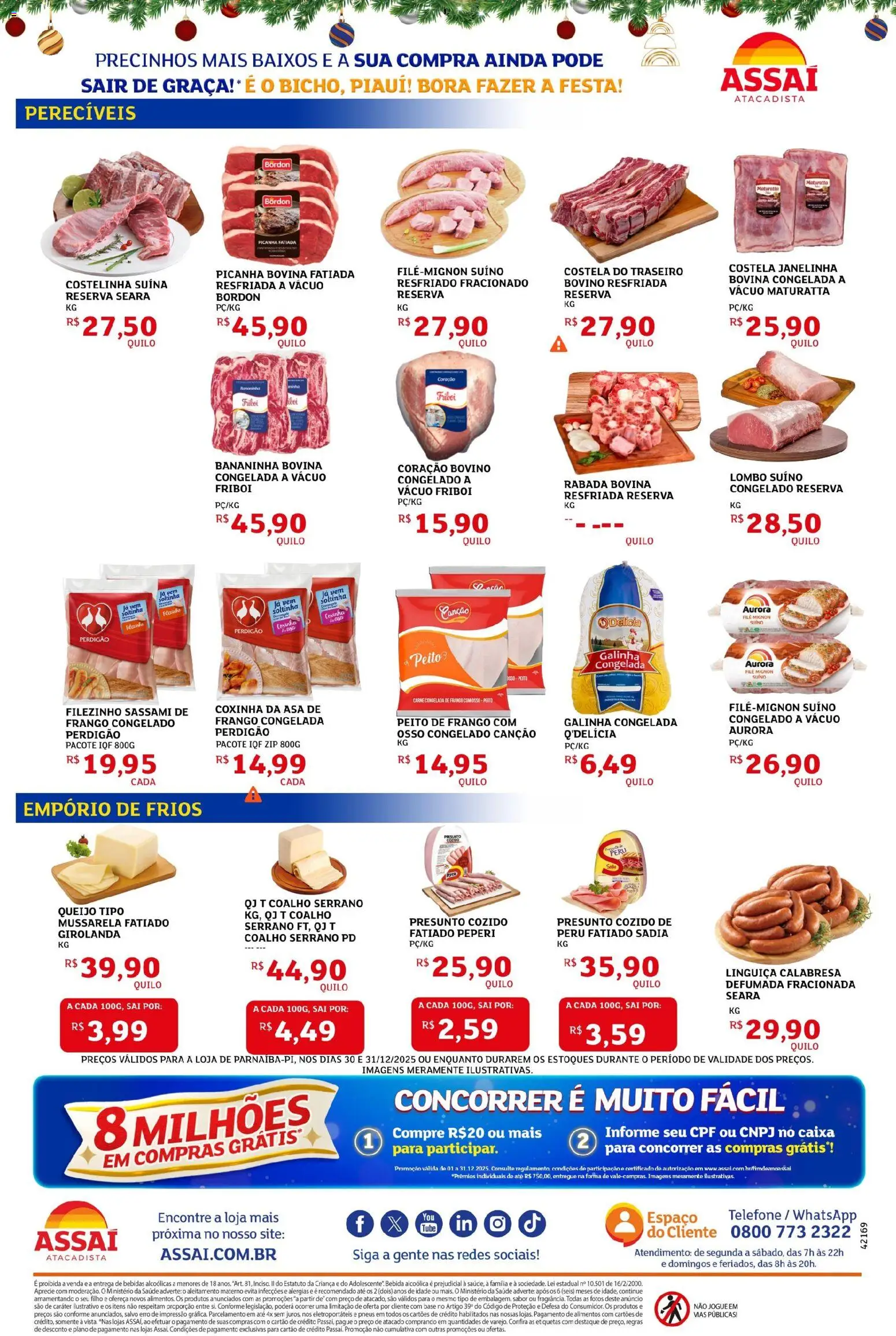 Assaí Atacadista Folheto - válido de 30.12.2025 | Página: 2 | Produtos: Filé mignon, Queijo, Pneus, Carne