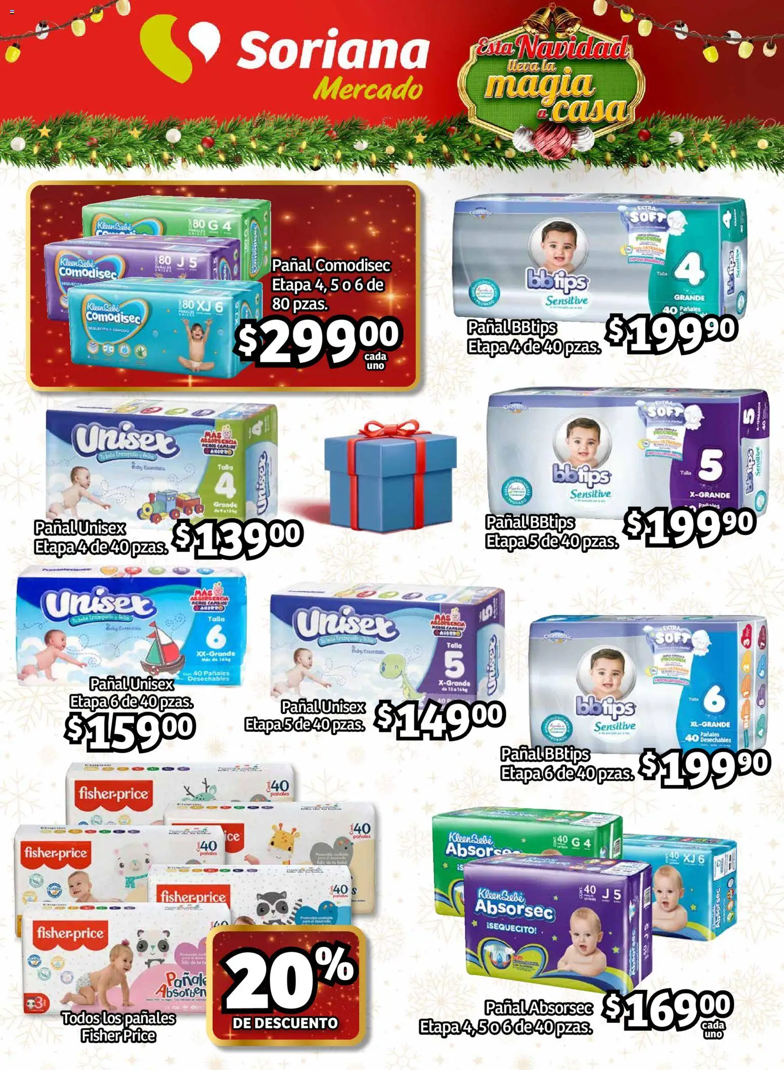 Nuevas ofertas de Soriana válidas en toda la República Mexicana desde el 11.12.2025. ¡Encuentra las mejores ofertas en Soriana - Pesito Valedor Mercado: Edo Mex, Valle De México, Gro, Hgo, Mor, Pue, Qto, Tlax, Ver! | Página: 23 | Productos: Pañales