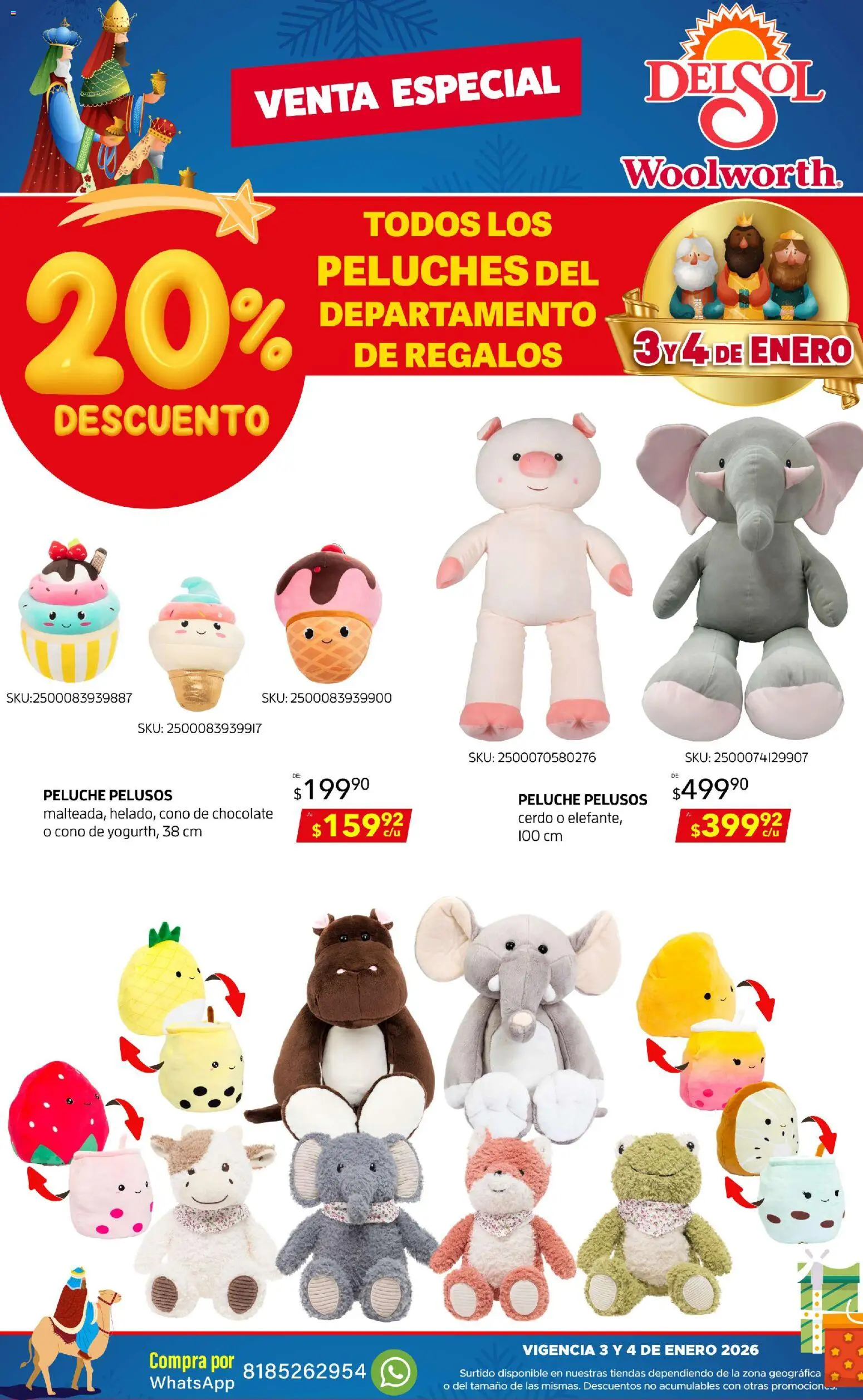 Nuevas ofertas de Del Sol y Woolworth válidas en toda la República Mexicana desde el 02.01.2026. ¡Encuentra las mejores ofertas en Del Sol y Woolworth catálogo Venta Especial ! | Página: 8 | Productos: Chocolate, Cerdo