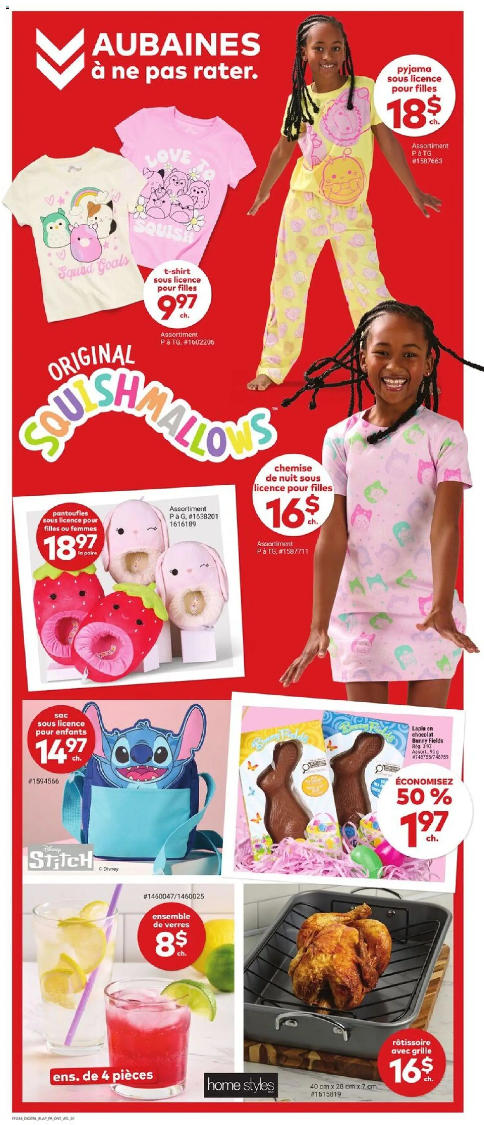 Giant Tiger flyer valid from 25.03.2026 | Page: 5 | Products: Slippers, Shoes, T-shirt, Pajamas