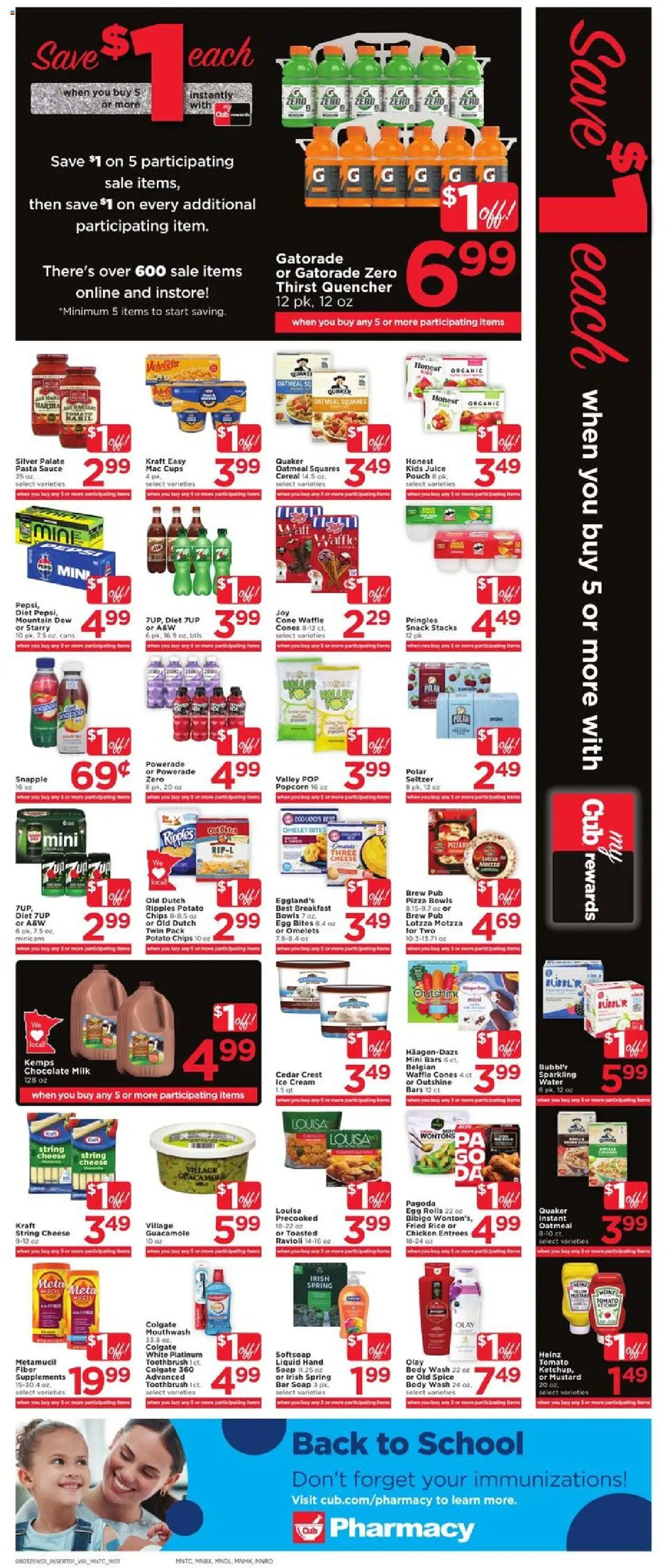 Cub Foods Weekly Ad - valid from 03.08.2025 | Page: 3 | Products: Cheese, Chocolate, Pizza, Ice cream