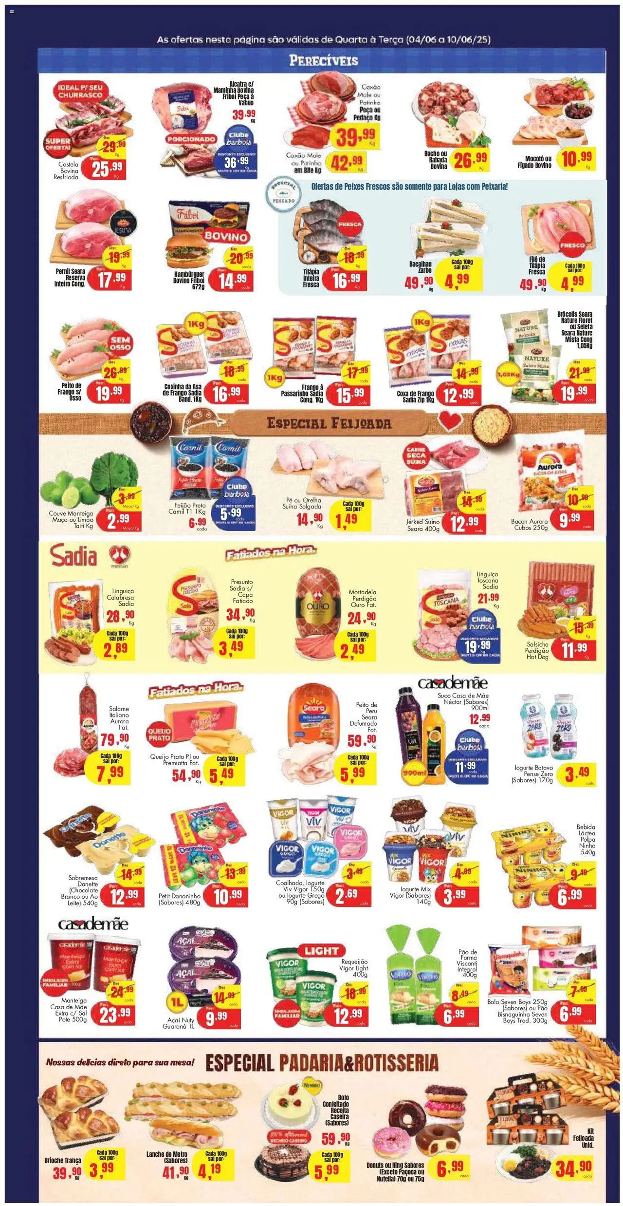 Barbosa Supermercados Folheto - válido de 04.06.2025 | Página: 2 | Produtos: Salsicha, Mesa, Chocolate, Mortadela