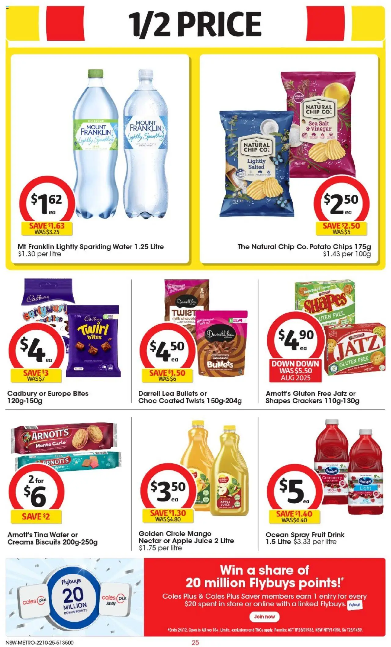 Coles catalogue - valid from 22.10.2025 | Page: 25 | Products: Milk, Biscuits, Sugar, Mango