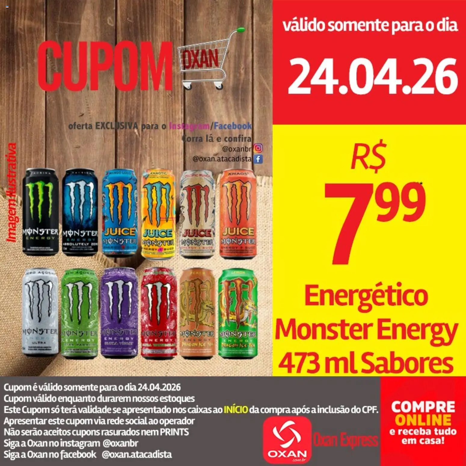 Oxan Atacadista Folheto - válido de 24.04.2026 | Página: 13 | Produtos: Energético, Monster
