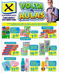 X Supermercados - Ofertas Voltas às Aulas - Pré-Visualização do folheto da loja X Supermercados, válido de 31.01.2026 | Página: 3 | Produtos: Coco, Sanduicheira, Refresco, Gelatina