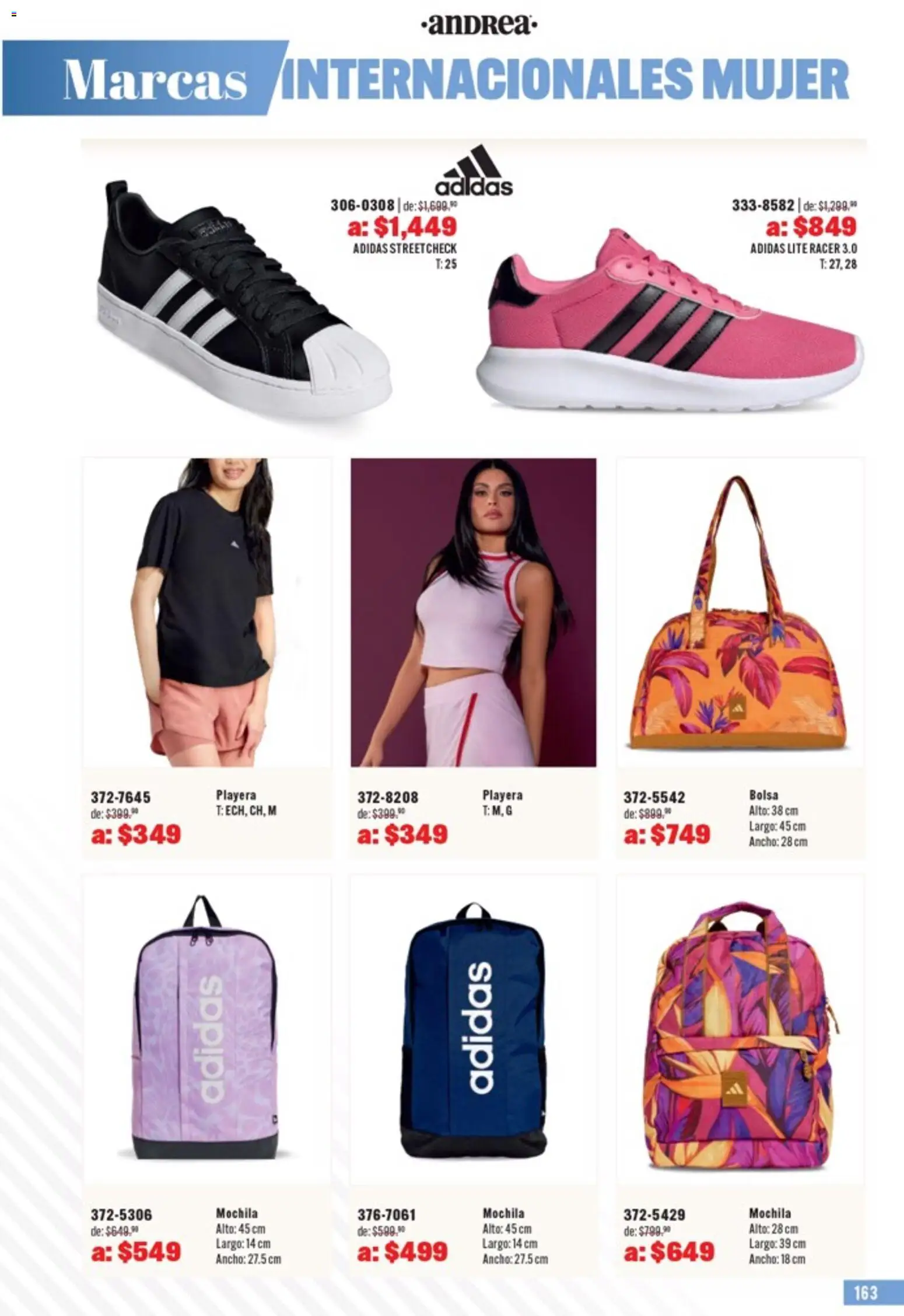 Nuevas ofertas de Andrea válidas en toda la República Mexicana desde el 05.04.2026. ¡Encuentra las mejores ofertas en Andrea catálogo Outlet! | Página: 163 | Productos: Bolsa, Mochila, Playera