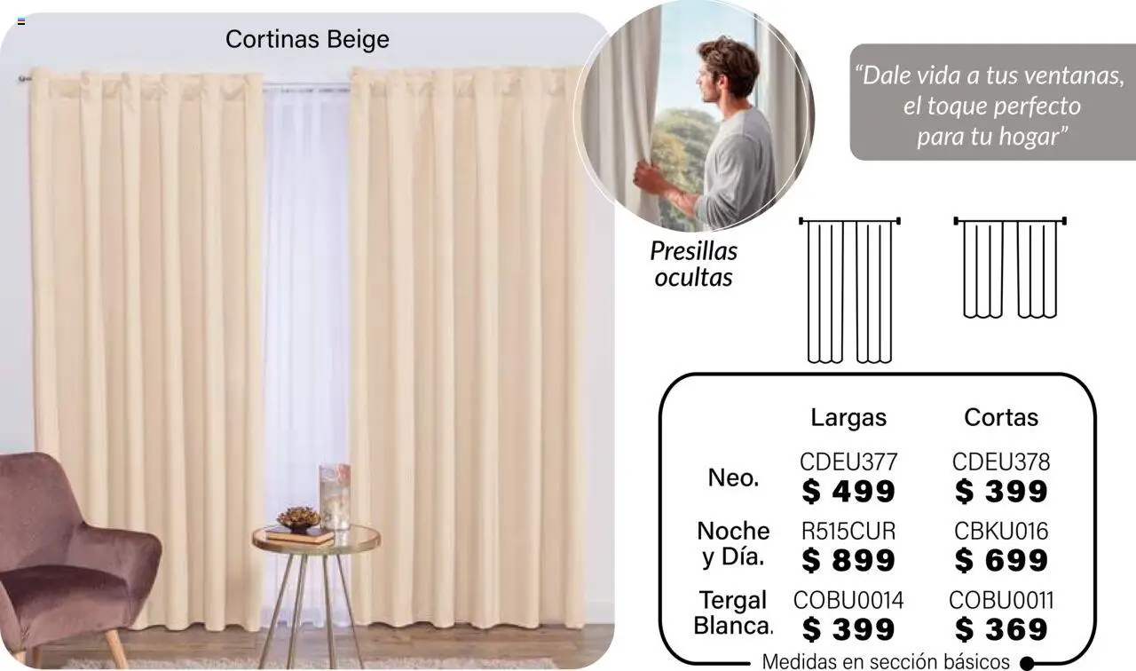 Nuevas ofertas de Colchas Concord válidas en toda la República Mexicana desde el 01.08.2025. ¡Encuentra las mejores ofertas en Colchas Concord - Catálogo! | Página: 69 | Productos: Cortinas