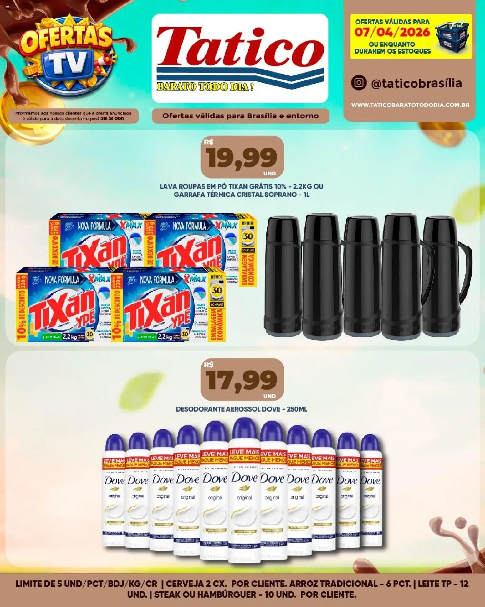 Tatico Folheto - válido de 08.04.2026 | Página: 32 | Produtos: Pó, Desodorante, Leite, Cerveja