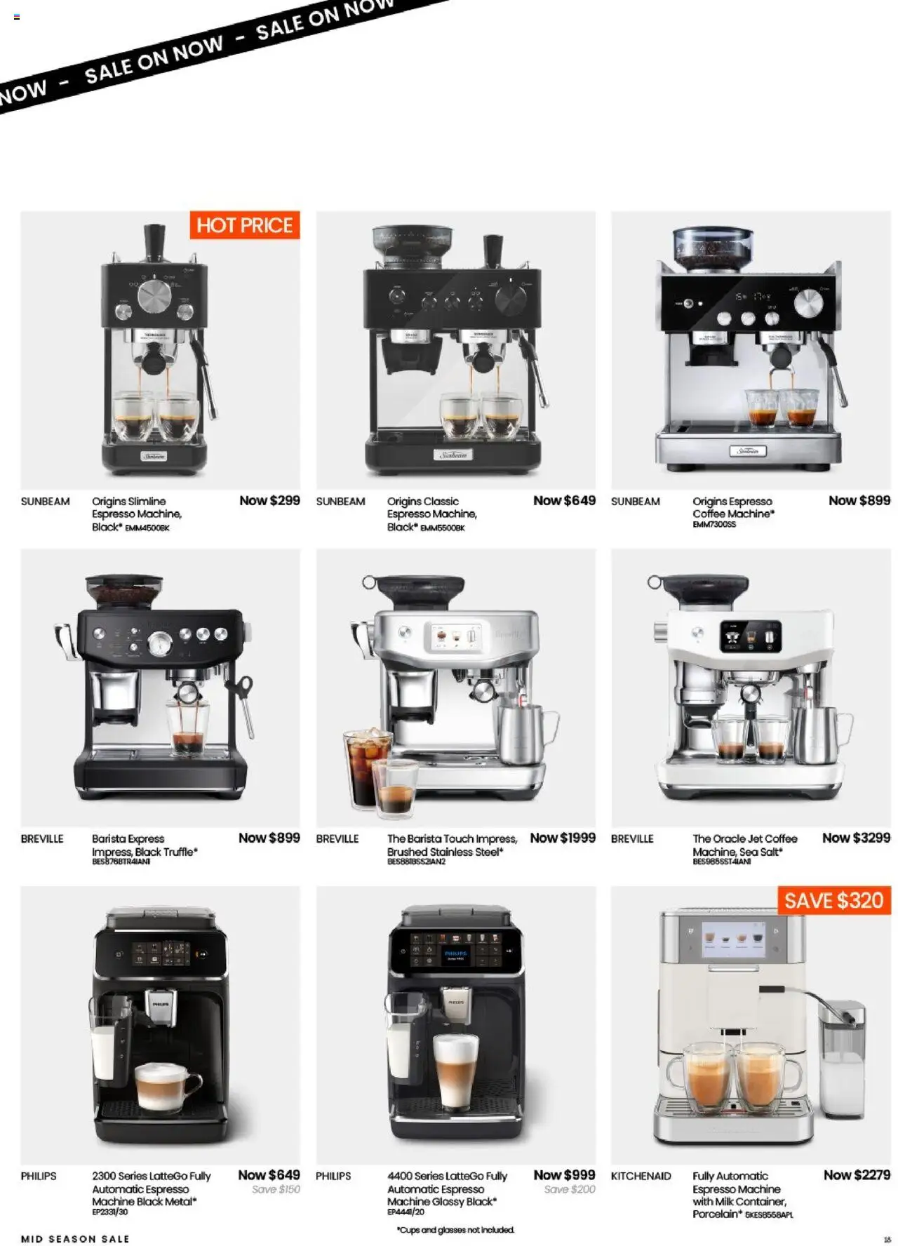 Myer catalogue - valid from 10.09.2025 | Page: 18 | Products: Milk, Coffee, Glasses, Espresso machine