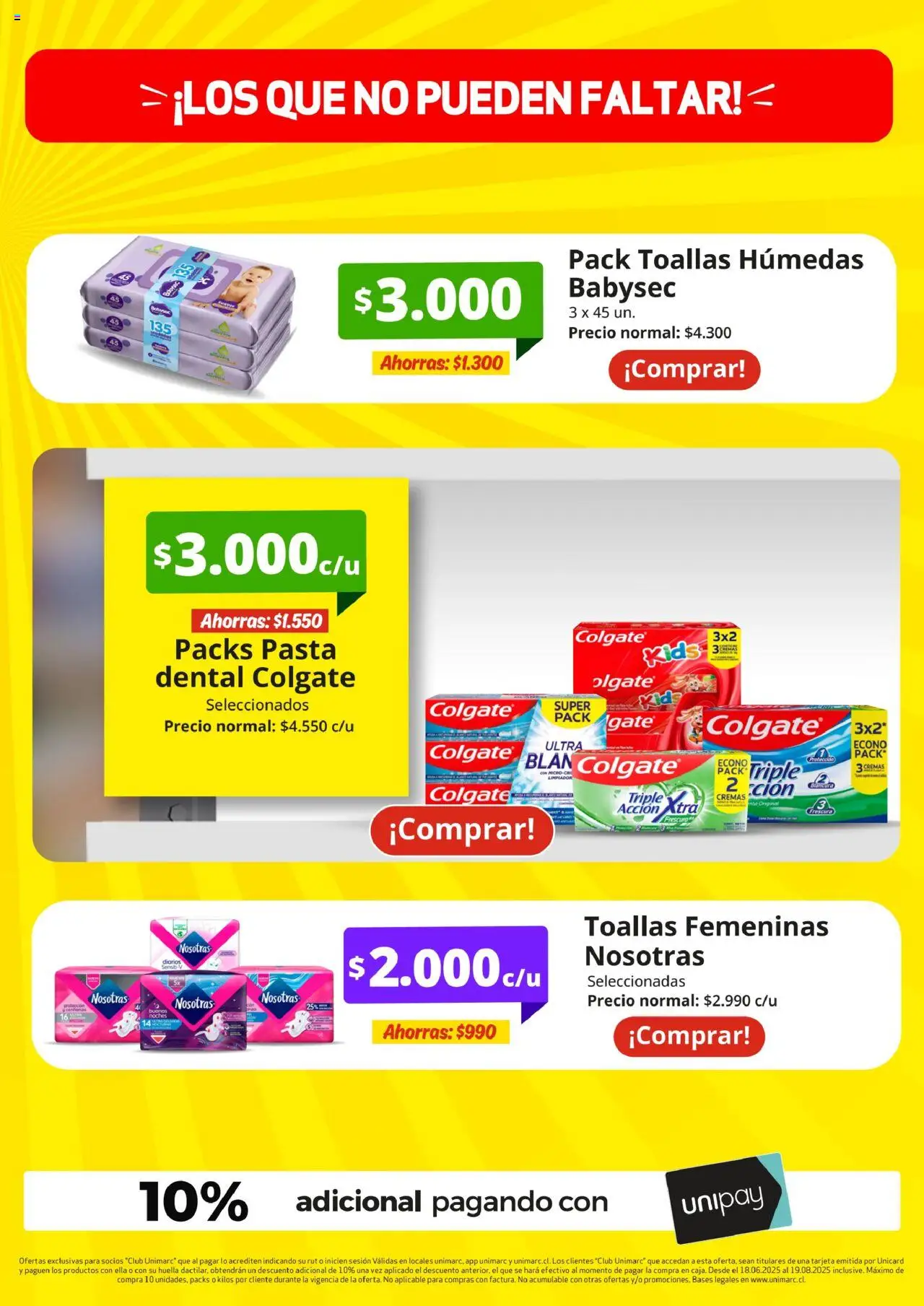Unimarc ofertas  │ válido desde el 18.06.2025 | Página: 23 | Productos: Limpiador, Toallas, Pasta