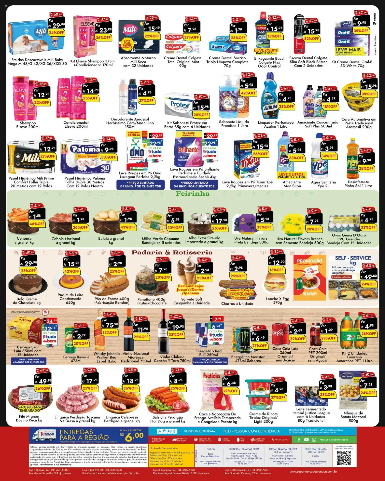 Supermercados Rondon Folheto - válido de 28.11.2025 | Página: 2 | Produtos: Alho, Vinho, Cerveja, Cera