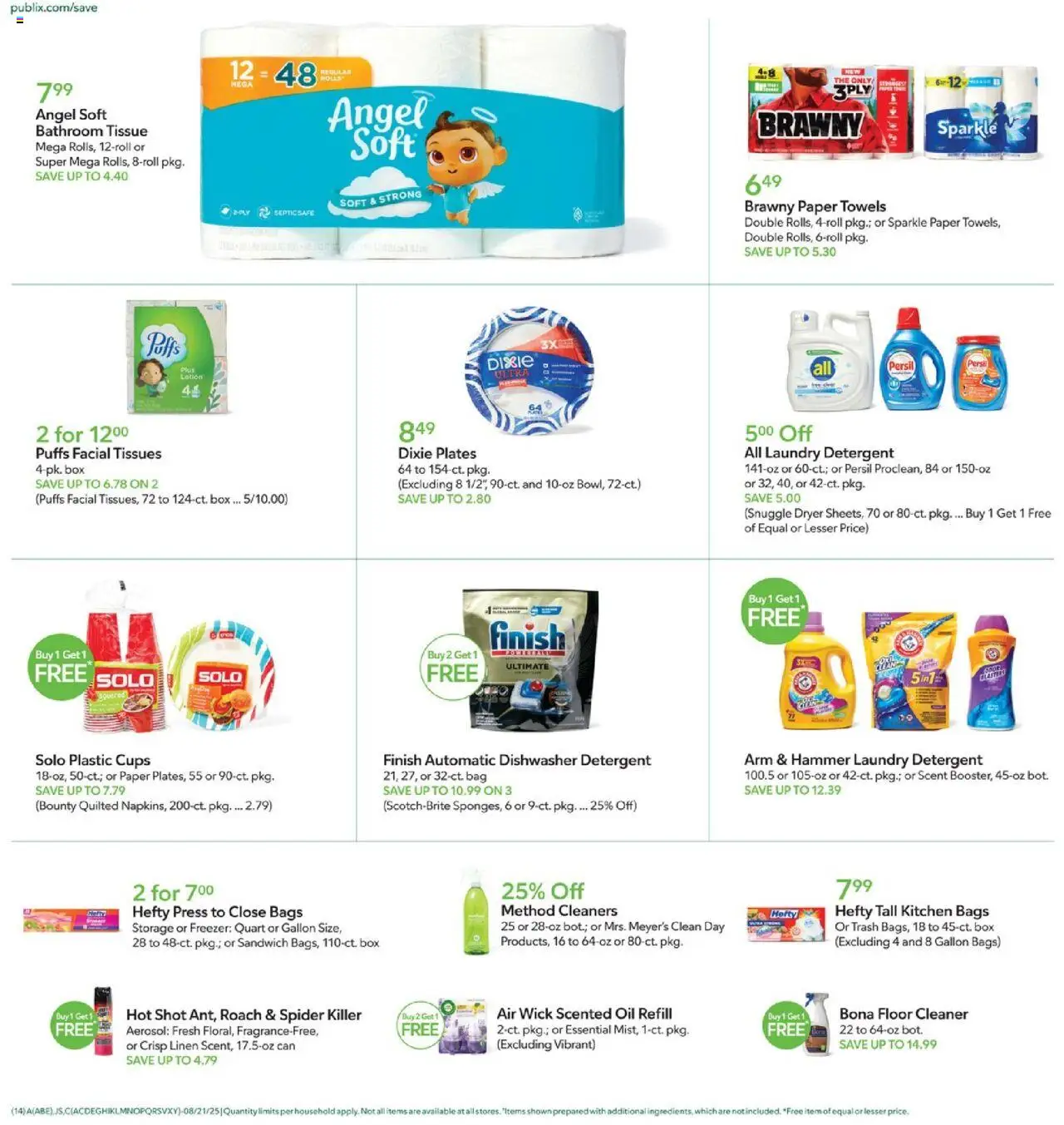 Publix Weekly Ad - valid from 20.08.2025 | Page: 14 | Products: Box, Hammer, Bag, Dishwasher