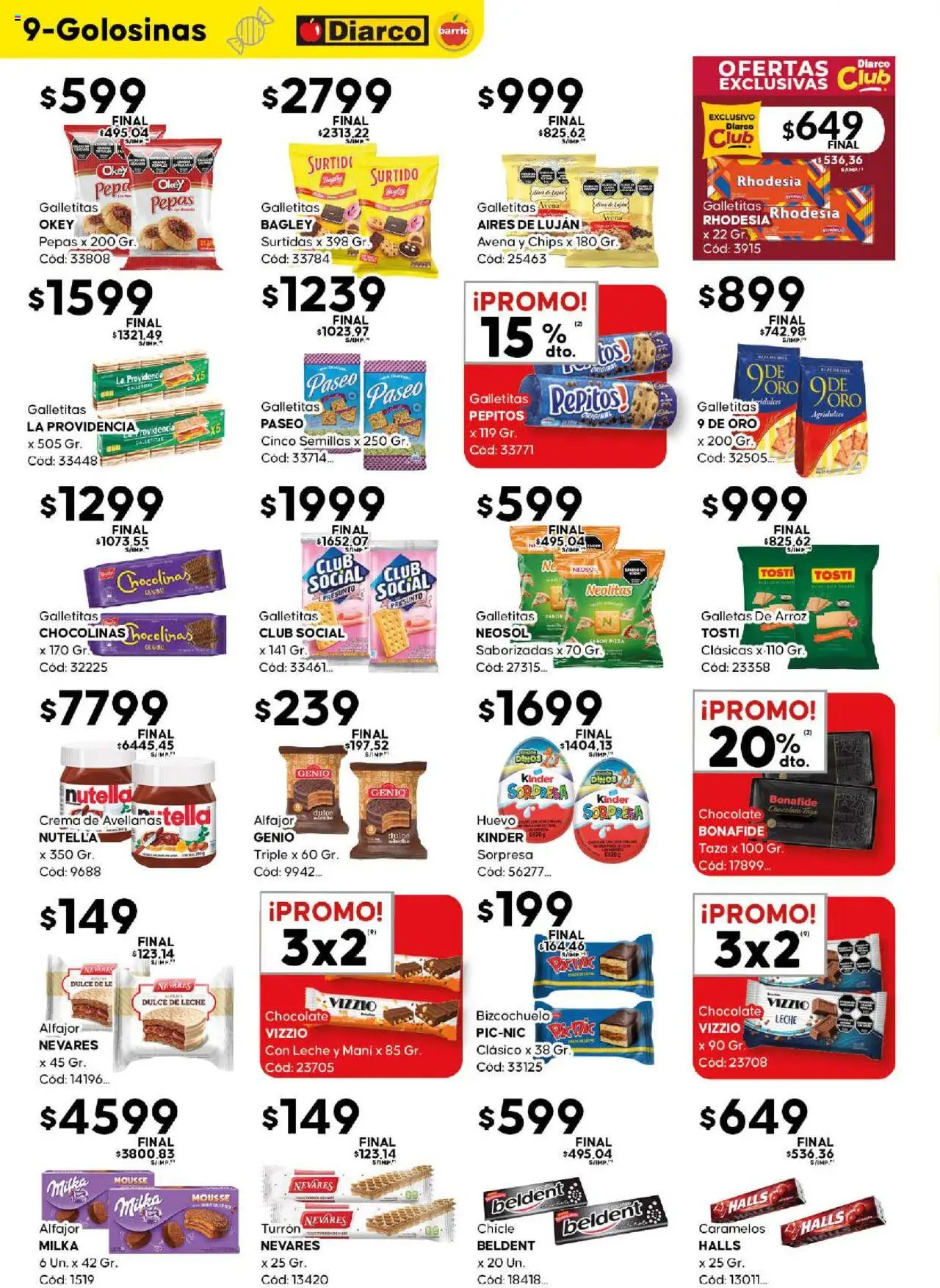 Diarco - Ofertas Diarco Barrio │ válido desde el 15.09.2025 | Página: 9 | Productos: Taza, Avena, Semillas, Galletas