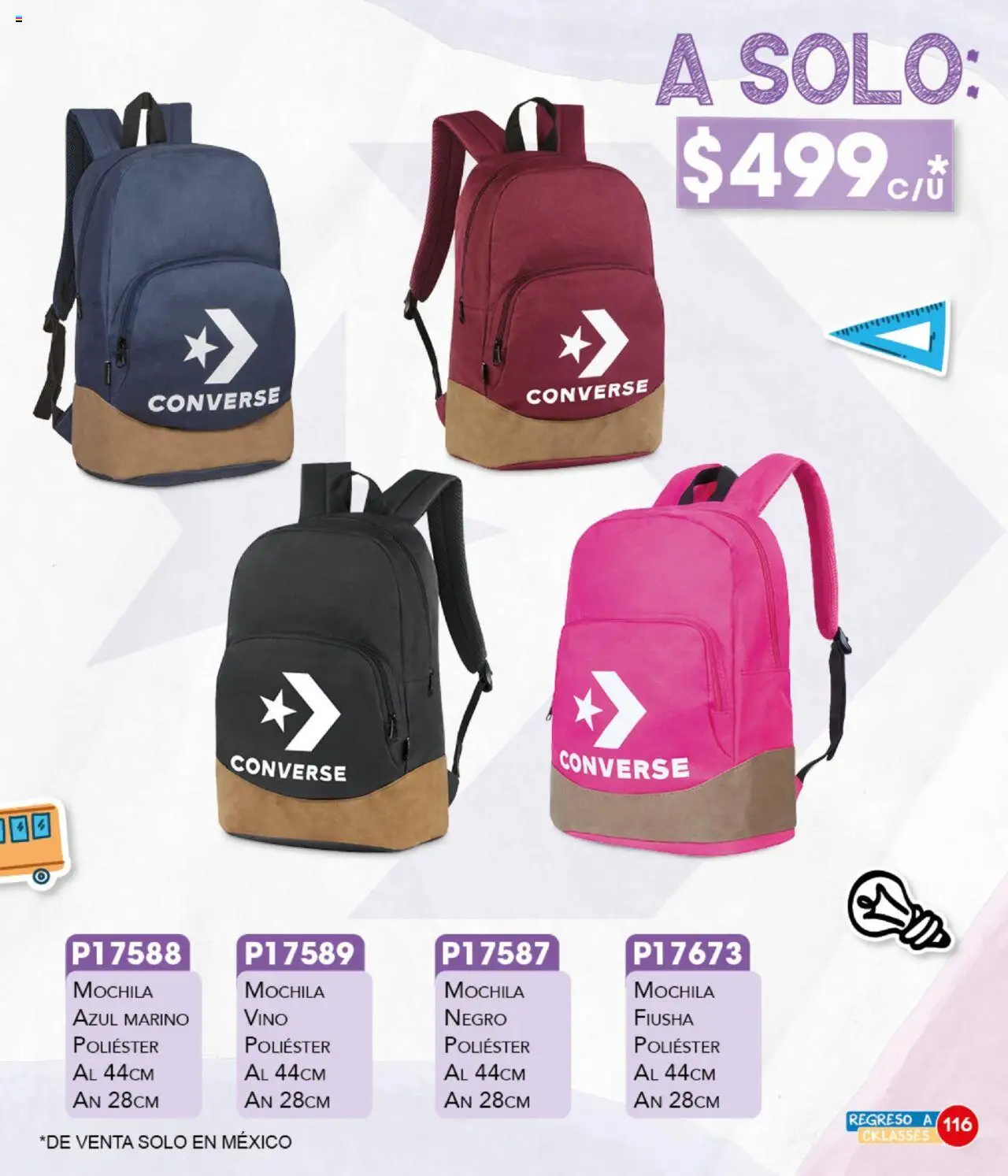 Nuevas ofertas de Cklass válidas en toda la República Mexicana desde el 18.08.2025. ¡Encuentra las mejores ofertas en Cklass - Catálogo Regreso a Clases! | Página: 117 | Productos: Mochila, Vino