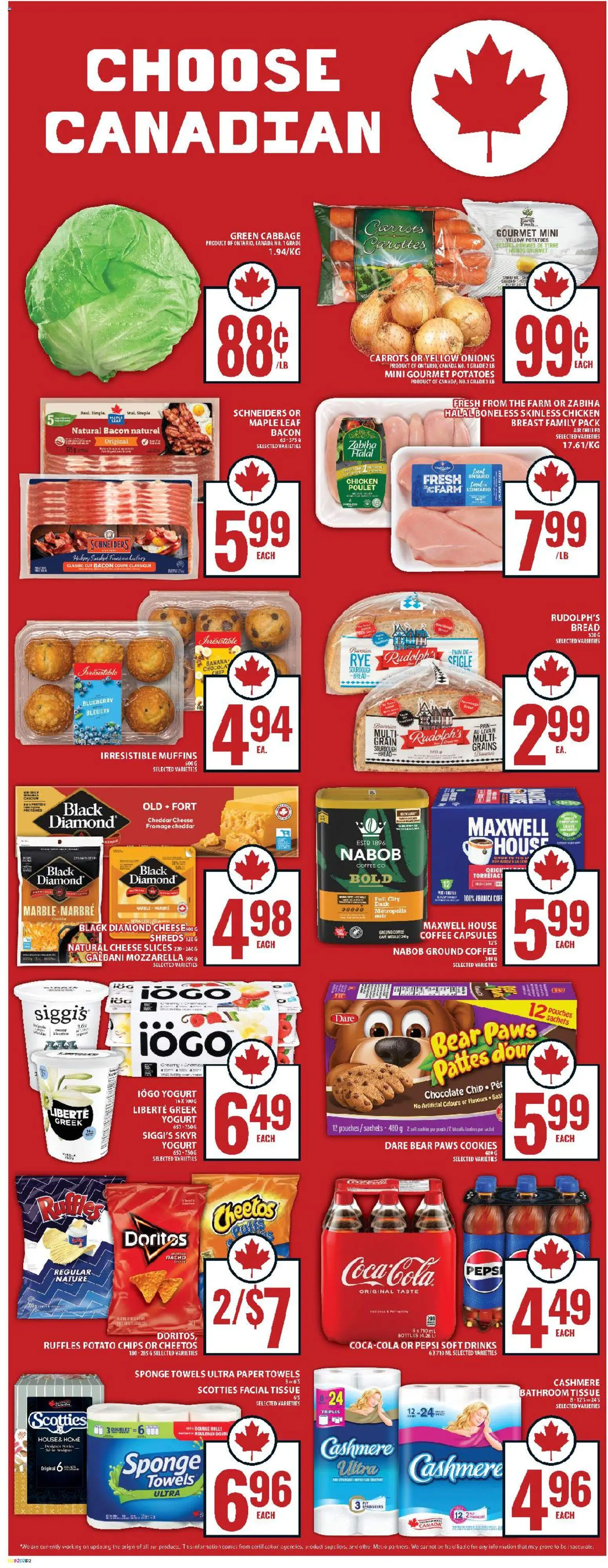 Food Basics flyer valid from 08.01.2026 | Page: 11 | Products: Cookies, Potatoes, Yogurt, Bread