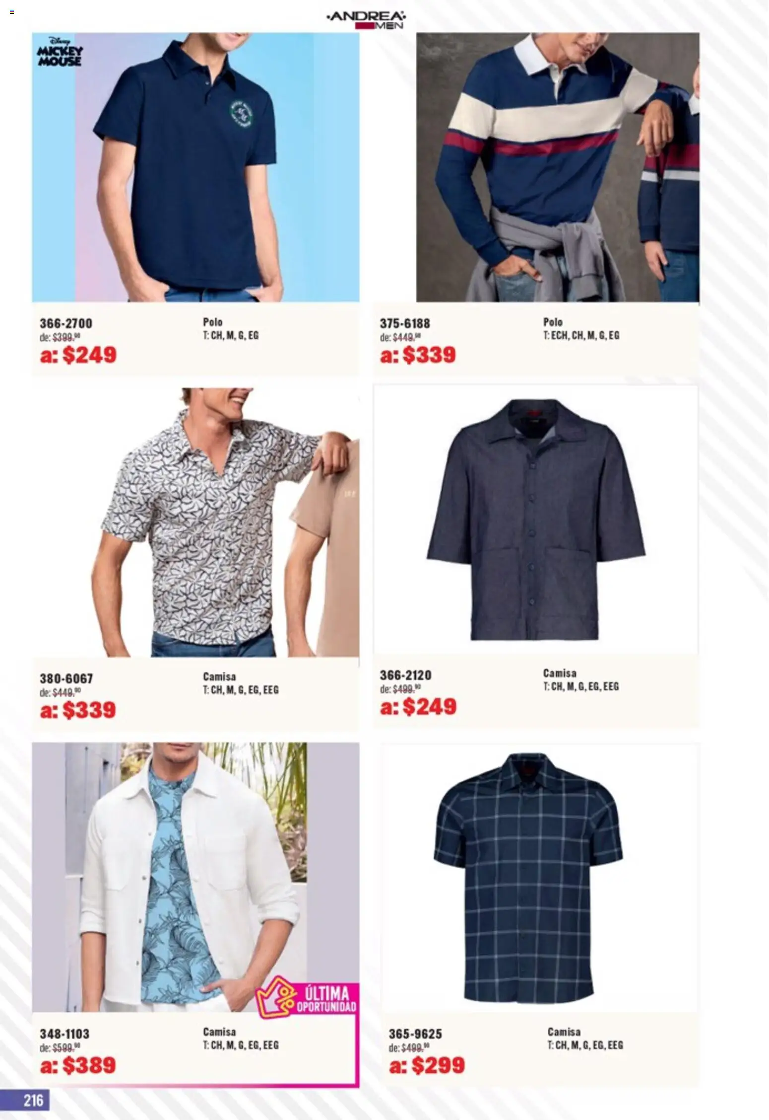 Nuevas ofertas de Andrea válidas en toda la República Mexicana desde el 05.04.2026. ¡Encuentra las mejores ofertas en Andrea catálogo Outlet! | Página: 216 | Productos: Camisa