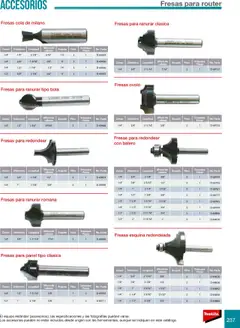 Vista previa de Makita catálogo Accesorios, nuevo folleto de la tienda, válido en México a partir del 08.07.2024 | Página: 237 | Productos: Fresas