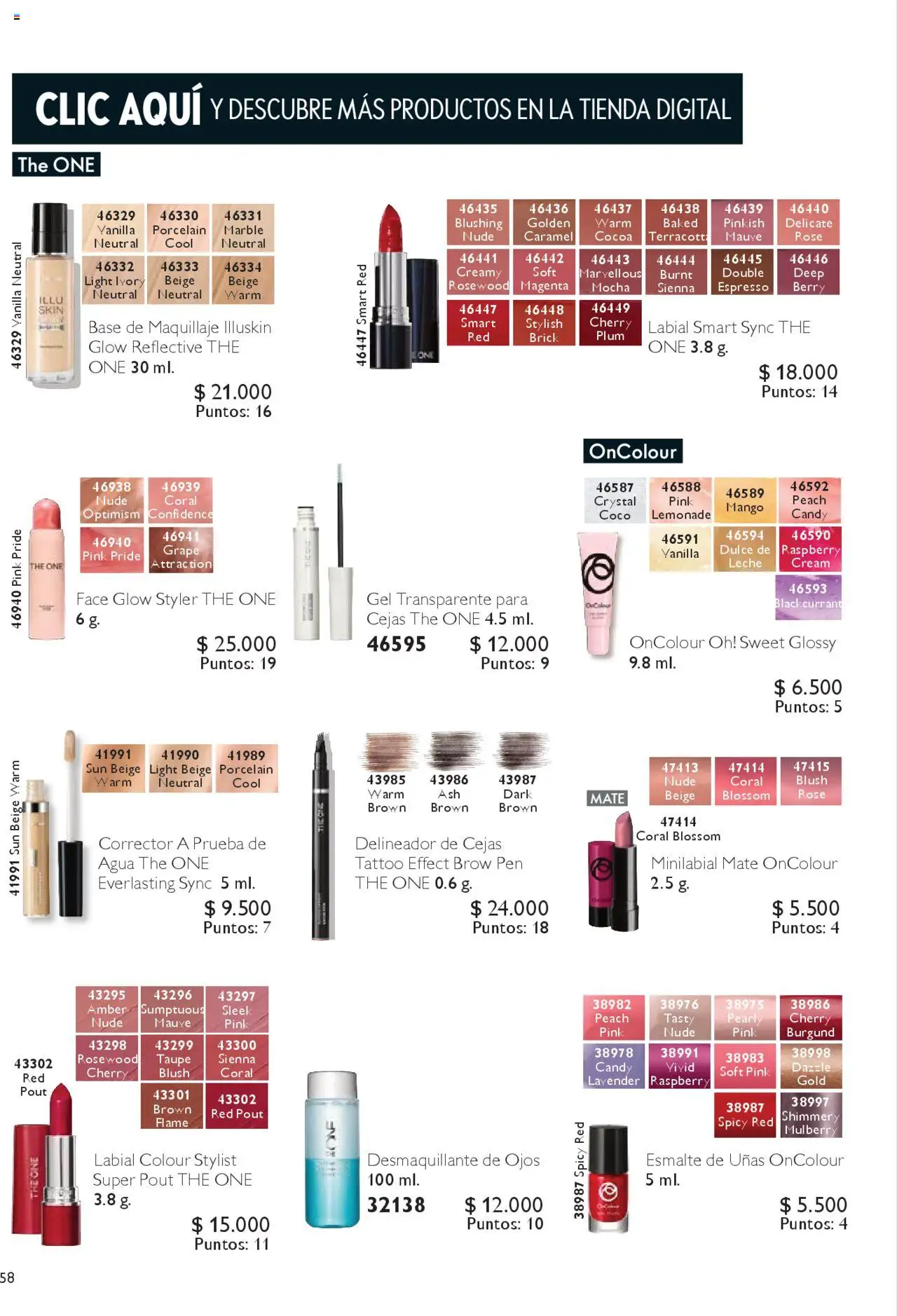 Oriflame catálogo │ válido desde el 04.10.2025 | Página: 58 | Productos: Delineador, Esmalte de uñas, Leche, Corrector