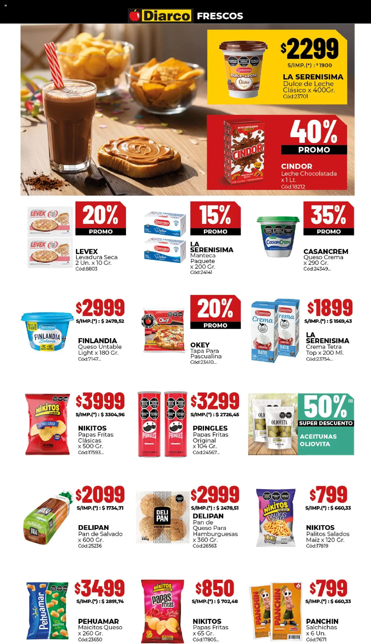 Diarco ofertas │ válido desde el 10.11.2025 | Página: 13 | Productos: Dulce de leche, Queso crema, Queso, Pan