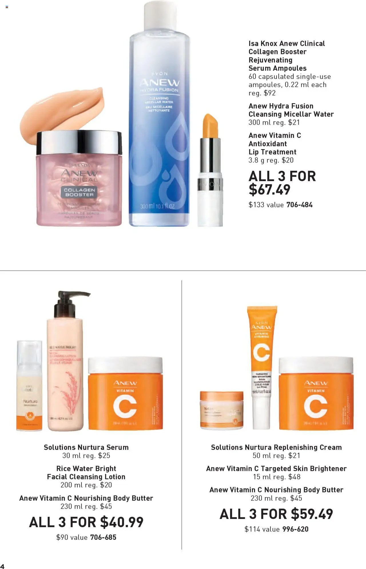 Avon flyer valid from 11.09.2025 | Page: 4 | Products: Rice, Cream, Micellar water, Butter