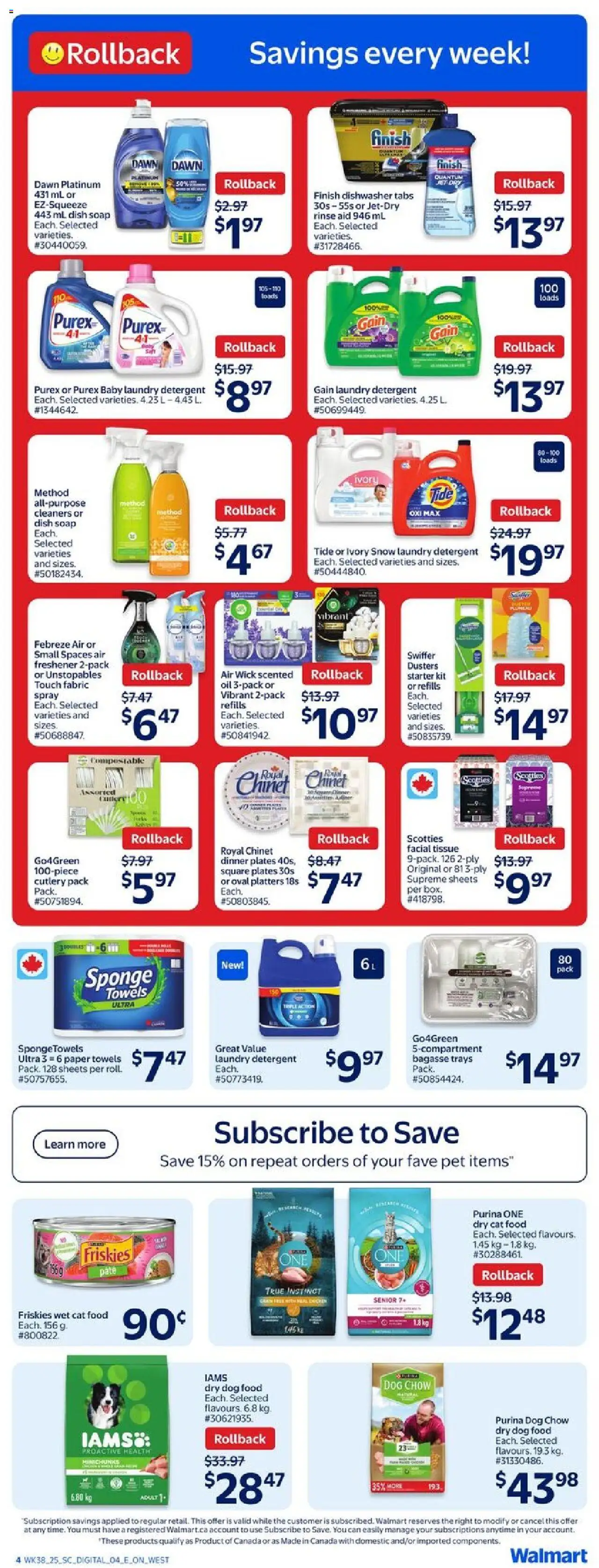 Walmart flyer valid from 16.10.2025 | Page: 5 | Products: Dishwasher, Soap, Detergent, Box