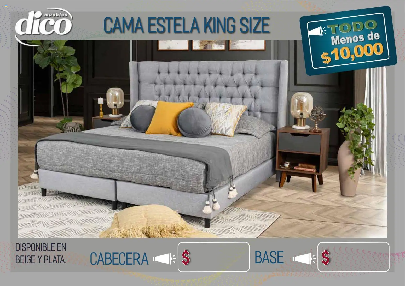 Nuevas ofertas de Muebles Dico válidas en toda la República Mexicana desde el 09.04.2026. ¡Encuentra las mejores ofertas en Muebles Dico catálogo Todo menos de 10000 Pacifico! | Página: 18 | Productos: Cabecera, Cama