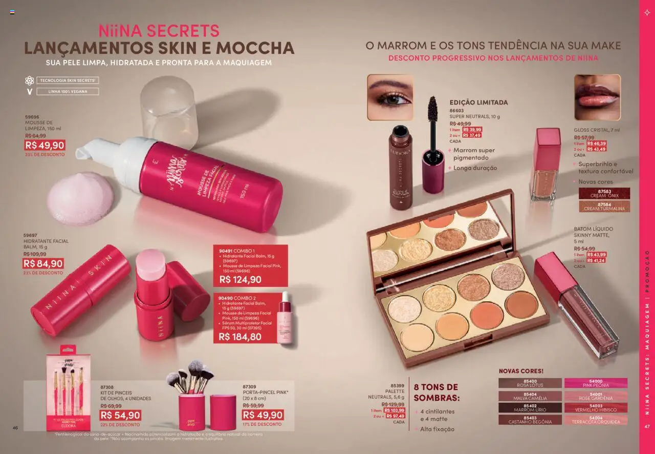Eudora Folheto - válido de 06.08.2025 | Página: 24 | Produtos: Hibisco, Maquiagem, Batom, Sérum