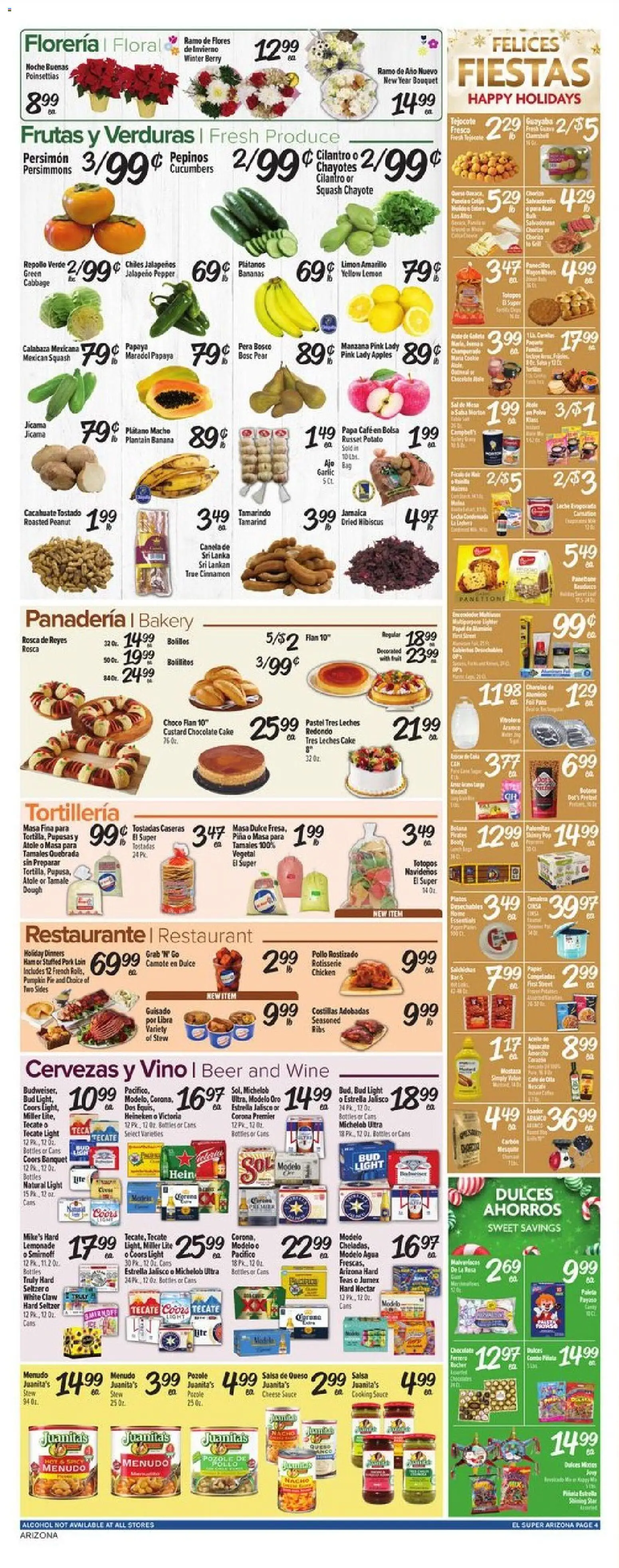 El Super Weekly Ad - AK - valid from 24.12.2025 | Page: 4 | Products: Bakery, Chocolate, Pepper, Cabbage