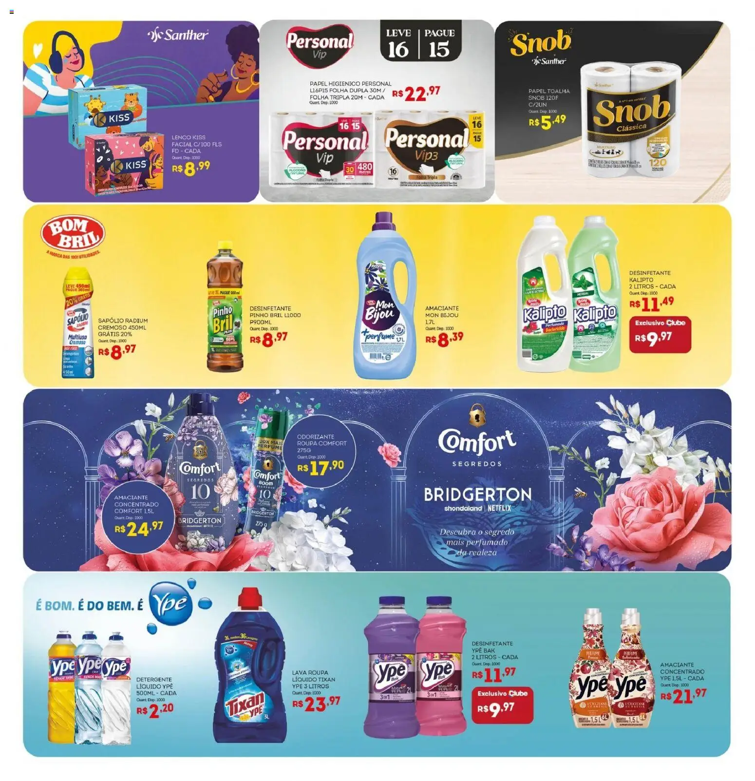Bistek Supermercados Folheto - válido de 28.01.2026 | Página: 17 | Produtos: Detergente, Papel higiênico, Amaciante, Desinfetante