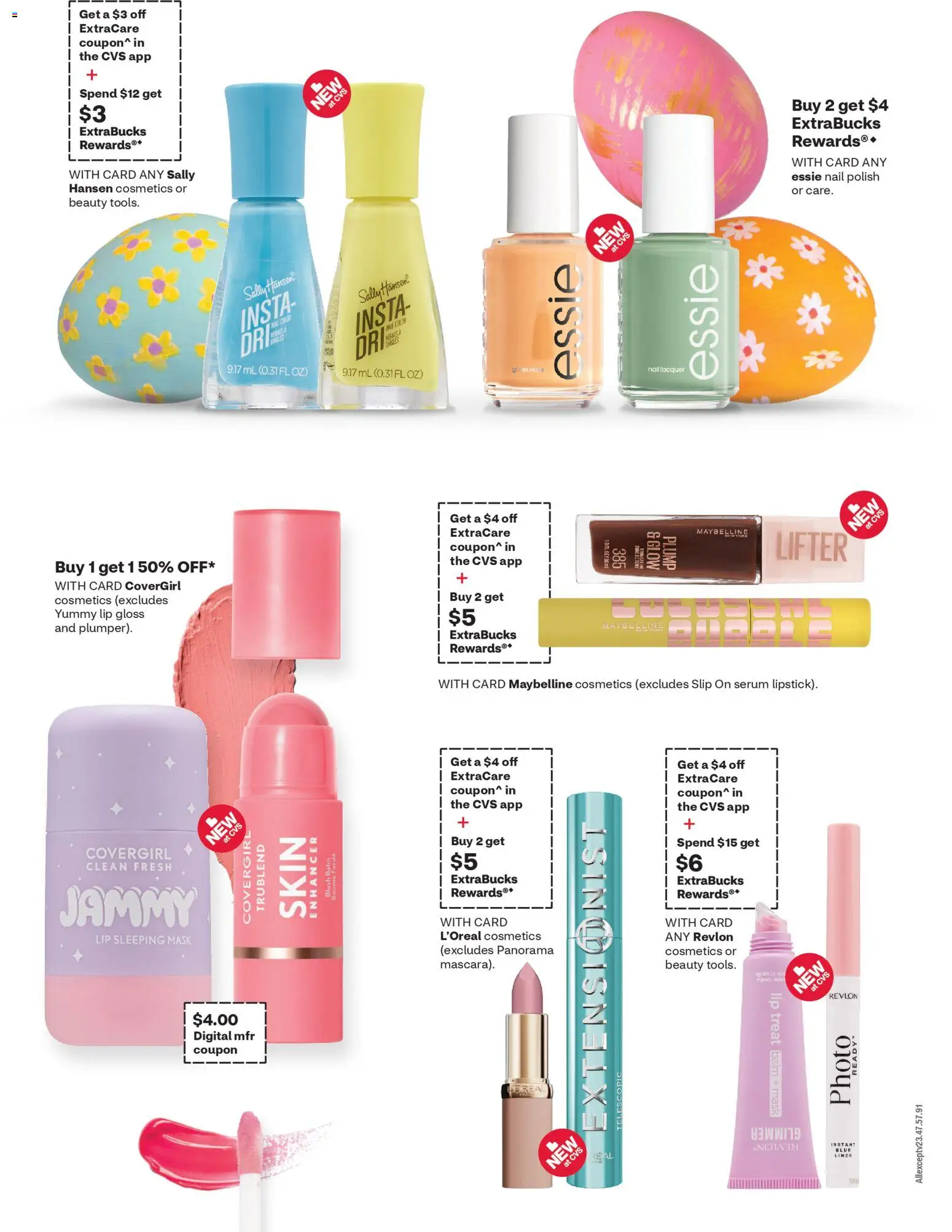 CVS Pharmacy Weekly Ad - CA - valid from 29.03.2026 | Page: 2 | Products: Nail, Lip gloss, Nail polish, Mask