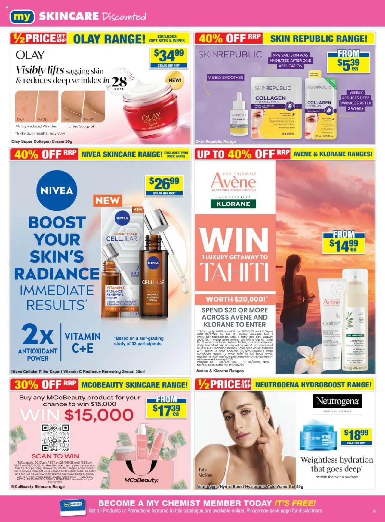 My Chemist catalogue - valid from 26.06.2025 | Page: 3 | Products: Cream, Date, Collagen, Vitamin