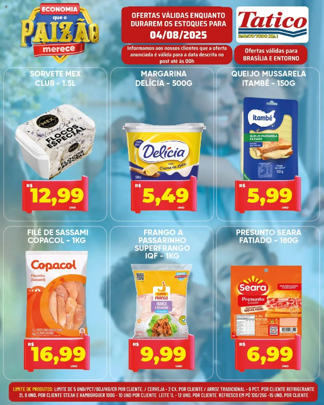 Tatico Folheto - válido de 04.08.2025 | Página: 8 | Produtos: Refresco, Presunto, Hambúrguer, Mussarela