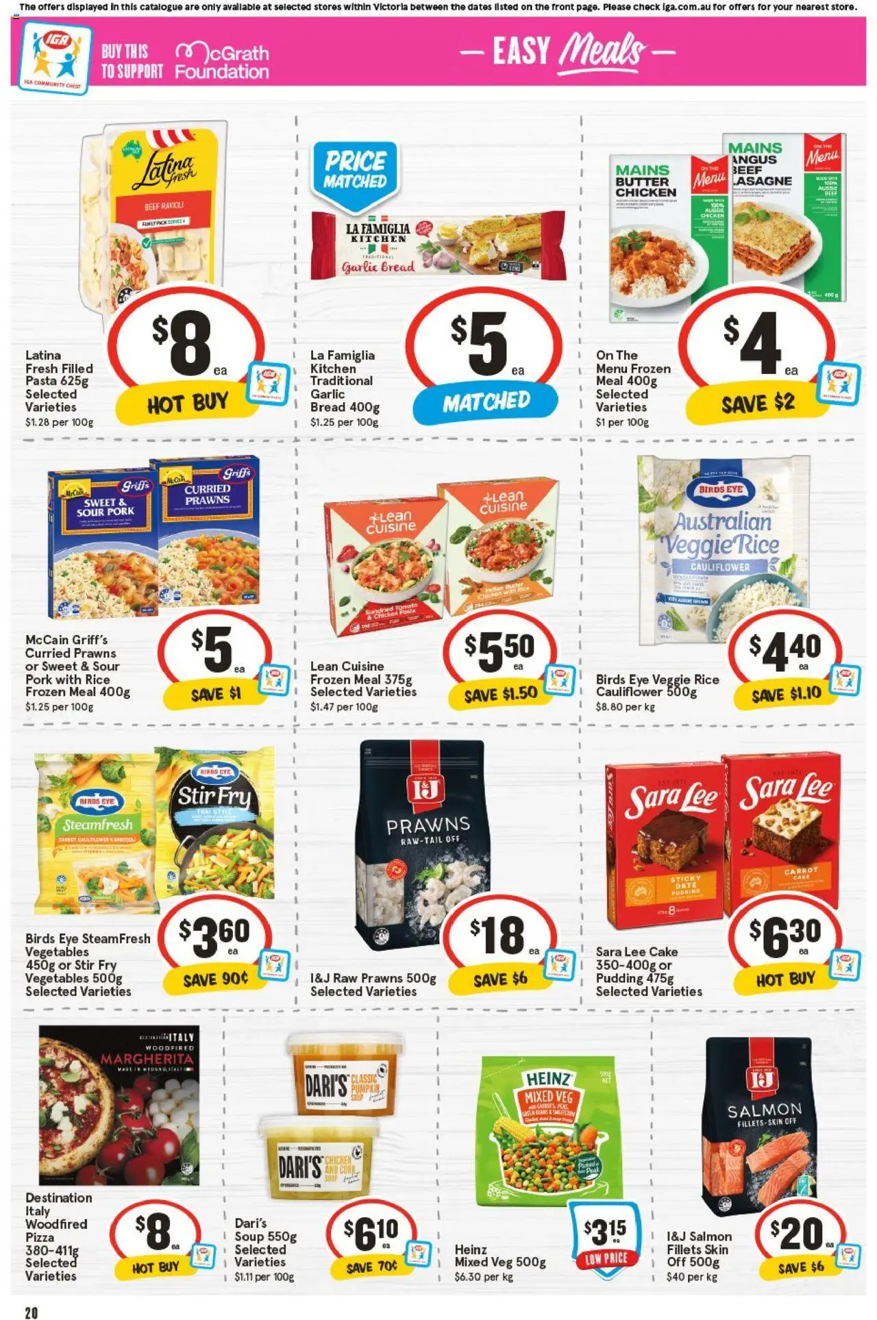 IGA catalogue - valid from 10.09.2025 | Page: 20 | Products: Bread, Prawns, Vegetables, Soup