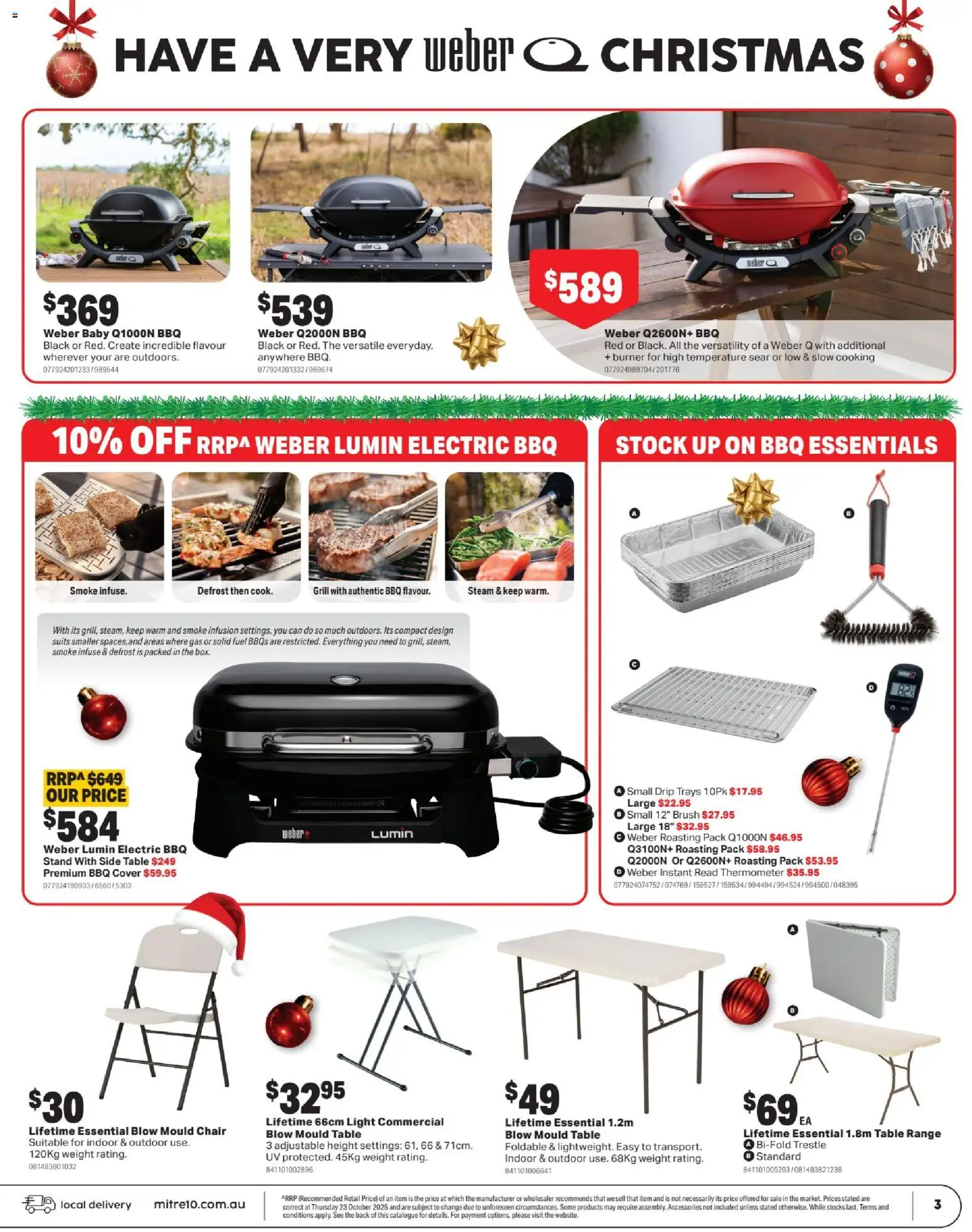Mitre 10 catalogue - valid from 03.12.2025 | Page: 3 | Products: Table, Light, Grill, Thermometer