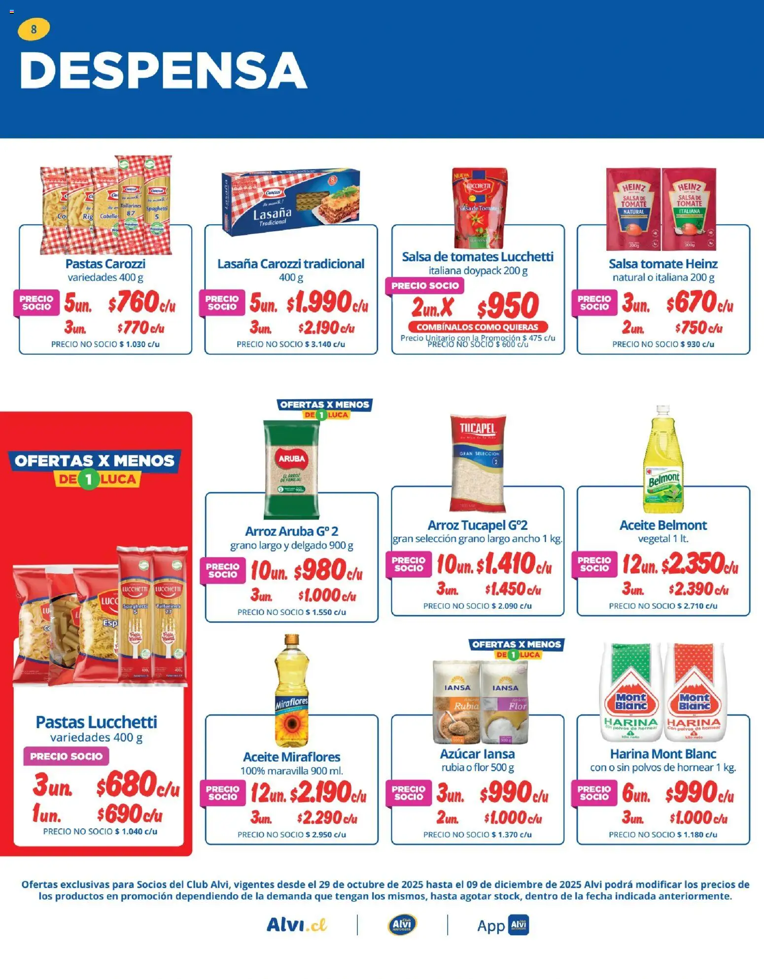 Black Friday Alvi │ válido desde el 04.11.2025 | Página: 8 | Productos: Tomate, Harina, Arroz, Salsa de tomate