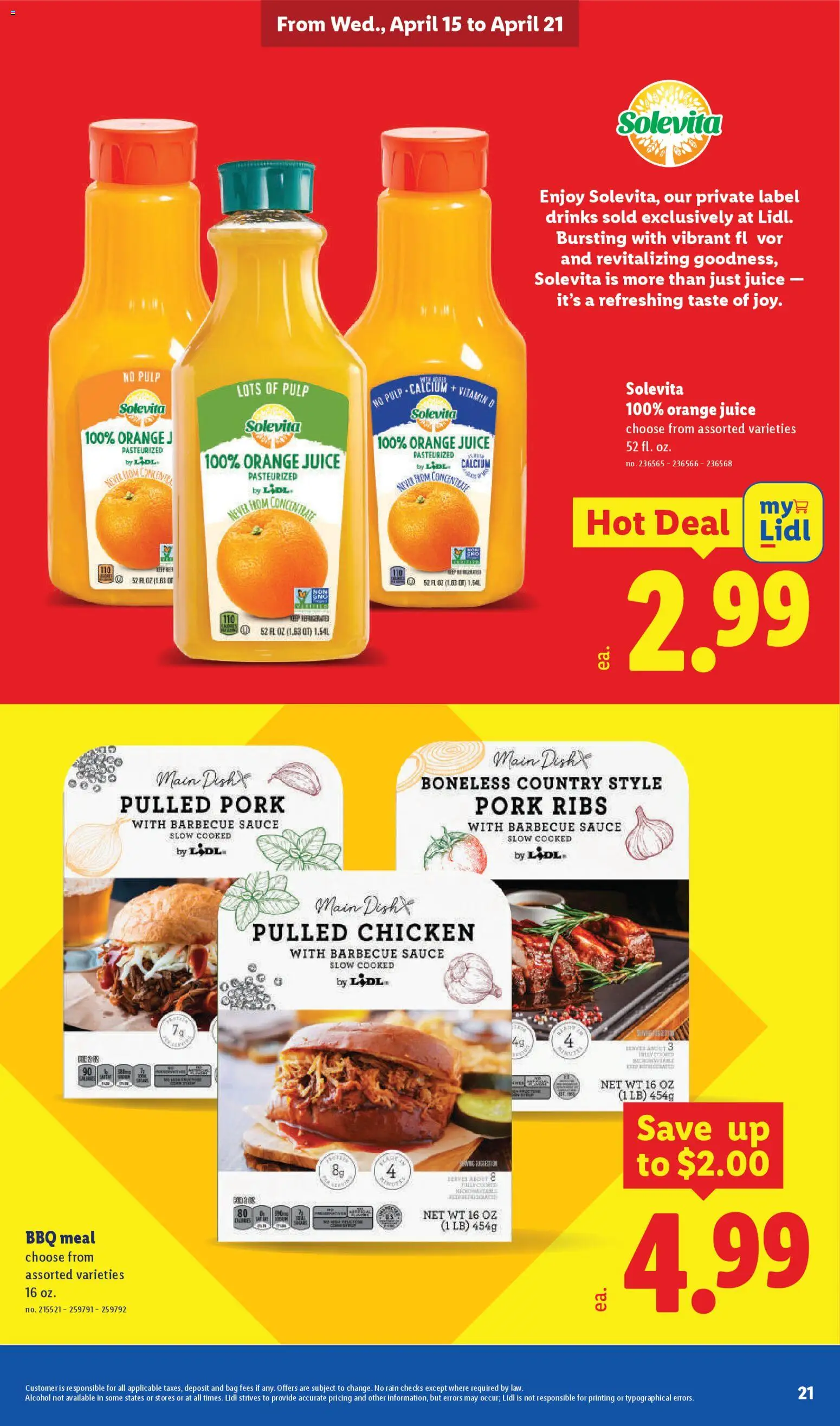 Lidl Weekly Ad - valid from 15.04.2026 | Page: 21 | Products: Vitamin, Pork, Sauce, Bag