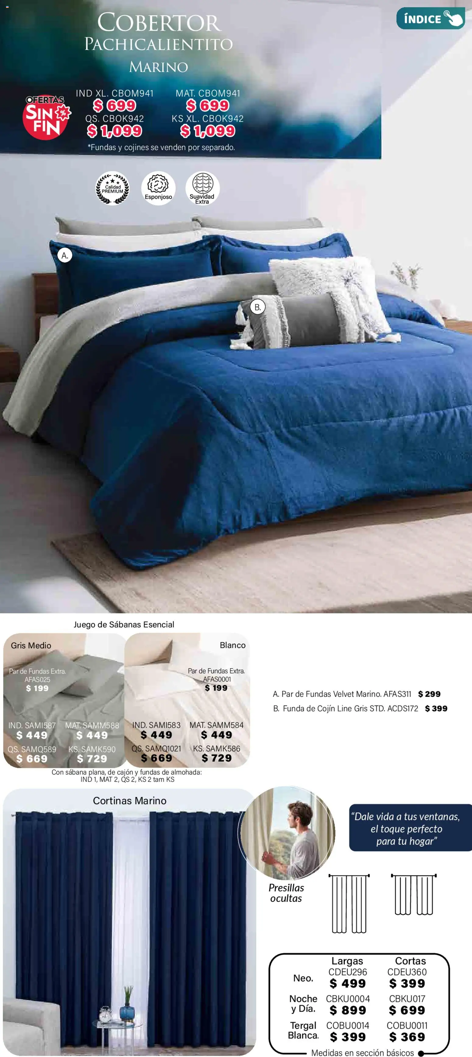 Nuevas ofertas de Colchas Concord válidas en toda la República Mexicana desde el 01.11.2025. ¡Encuentra las mejores ofertas en Colchas Concord Buen Fin! | Página: 277 | Productos: Cobertor, Funda, Almohada, Cortinas