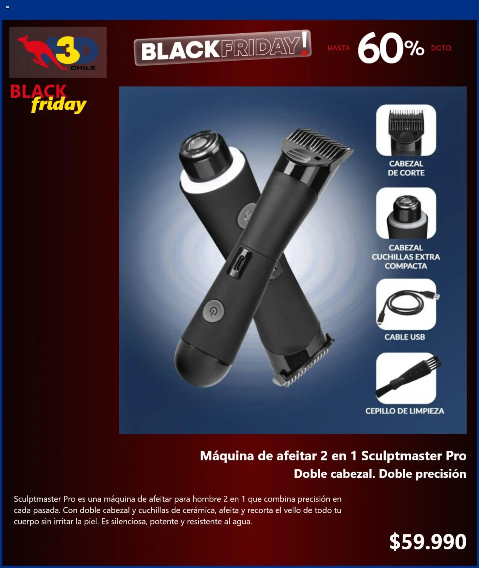 Black Friday A3D │ válido desde el 26.11.2025 | Página: 5 | Productos: Cable, Usb, Maquina de afeitar, Cepillo