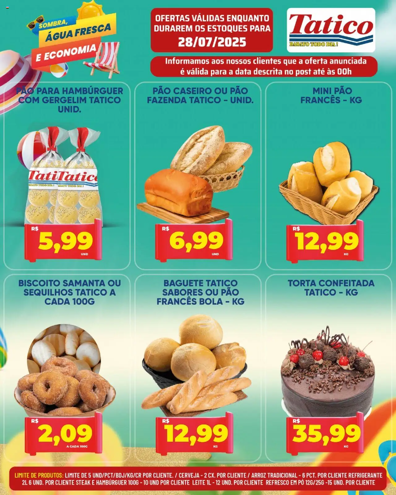 Tatico Folheto - válido de 28.07.2025 | Página: 12 | Produtos: Biscoito, Refresco, Cerveja, Hambúrguer