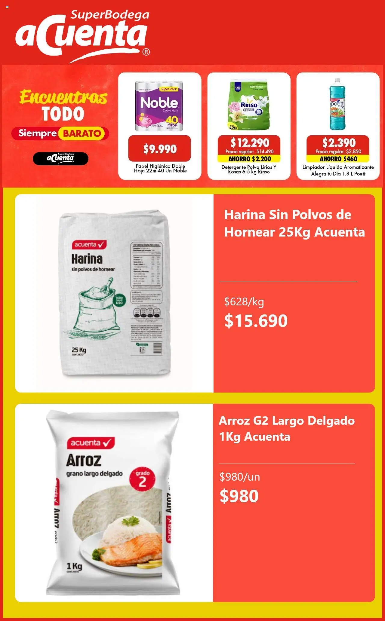 Super Bodega aCuenta ofertas  │ válido desde el 26.09.2025 | Página: 3 | Productos: Papel higiénico, Aromatizante, Detergente, Harina