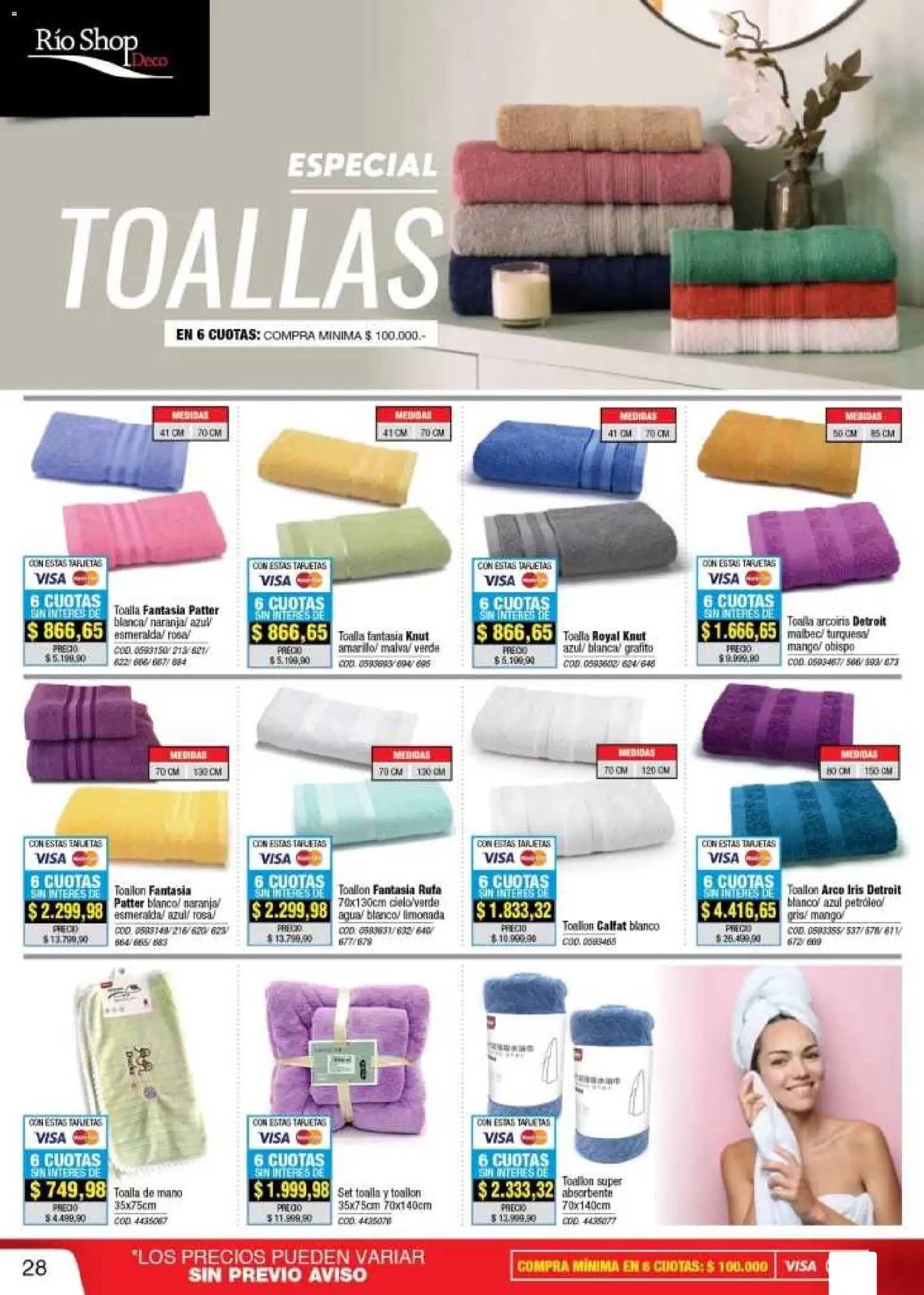 Río Shop Deco catálogo │ válido desde el 02.02.2026 | Página: 28 | Productos: Toalla, Toallas, Petróleo