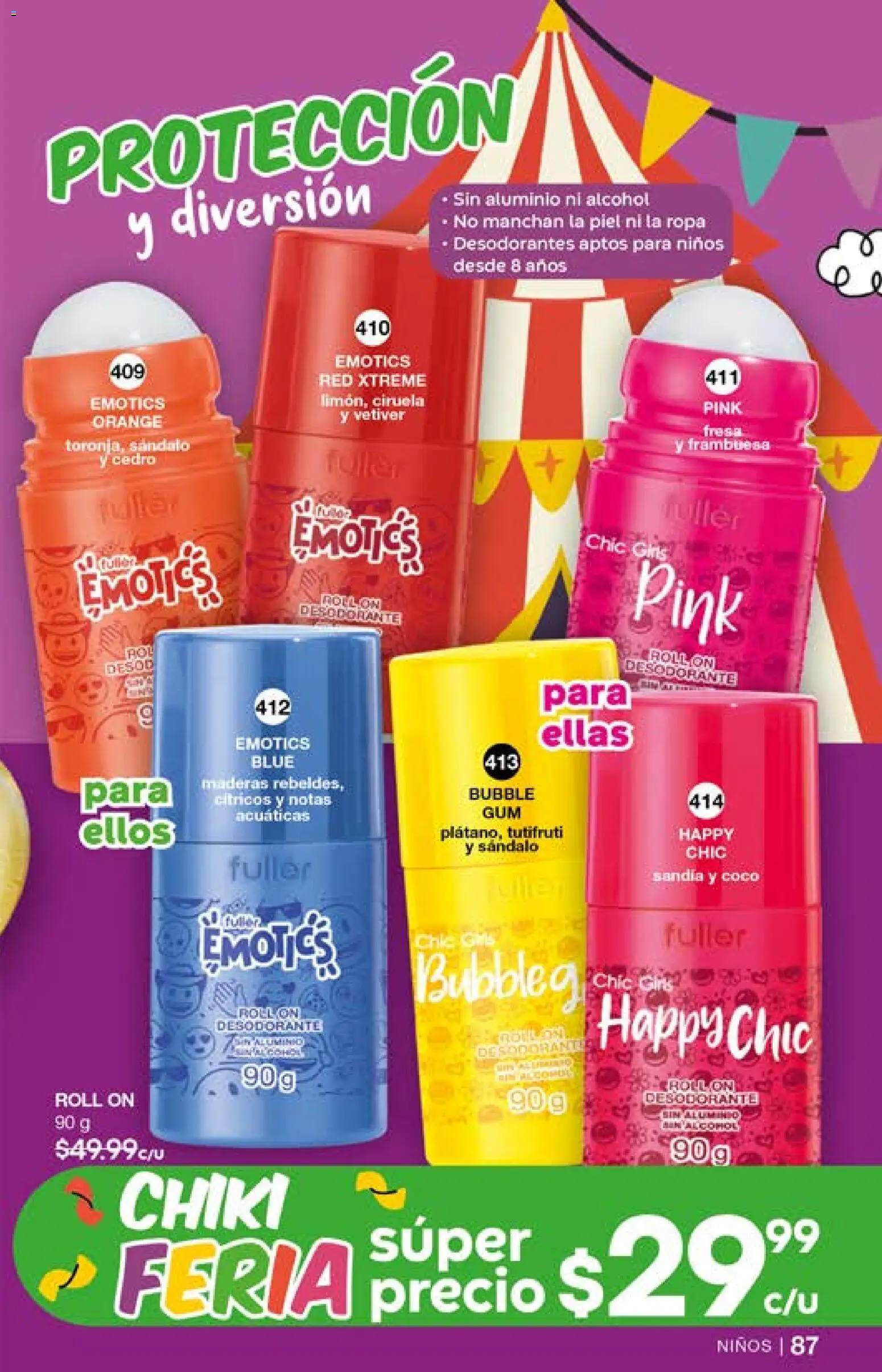 Nuevas ofertas de Fuller válidas en toda la República Mexicana desde el 29.04.2026. ¡Encuentra las mejores ofertas en Fuller campaña 2 2026! | Página: 87 | Productos: Desodorante, Fresa, Sandía, Ropa