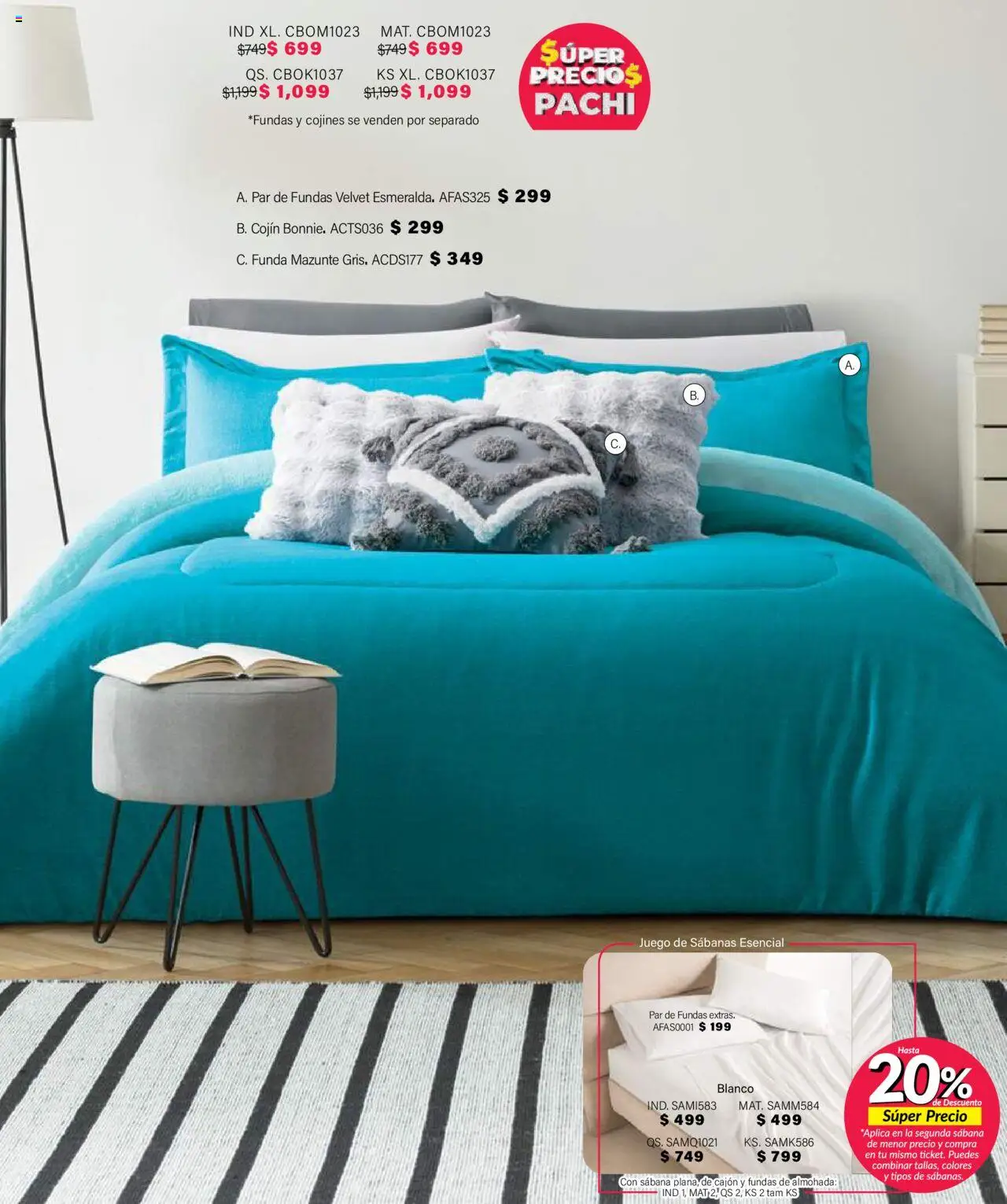 Nuevas ofertas de Colchas Concord válidas en toda la República Mexicana desde el 01.08.2025. ¡Encuentra las mejores ofertas en Colchas Concord - Catálogo! | Página: 686 | Productos: Juego, Funda, Almohada, Sabanas