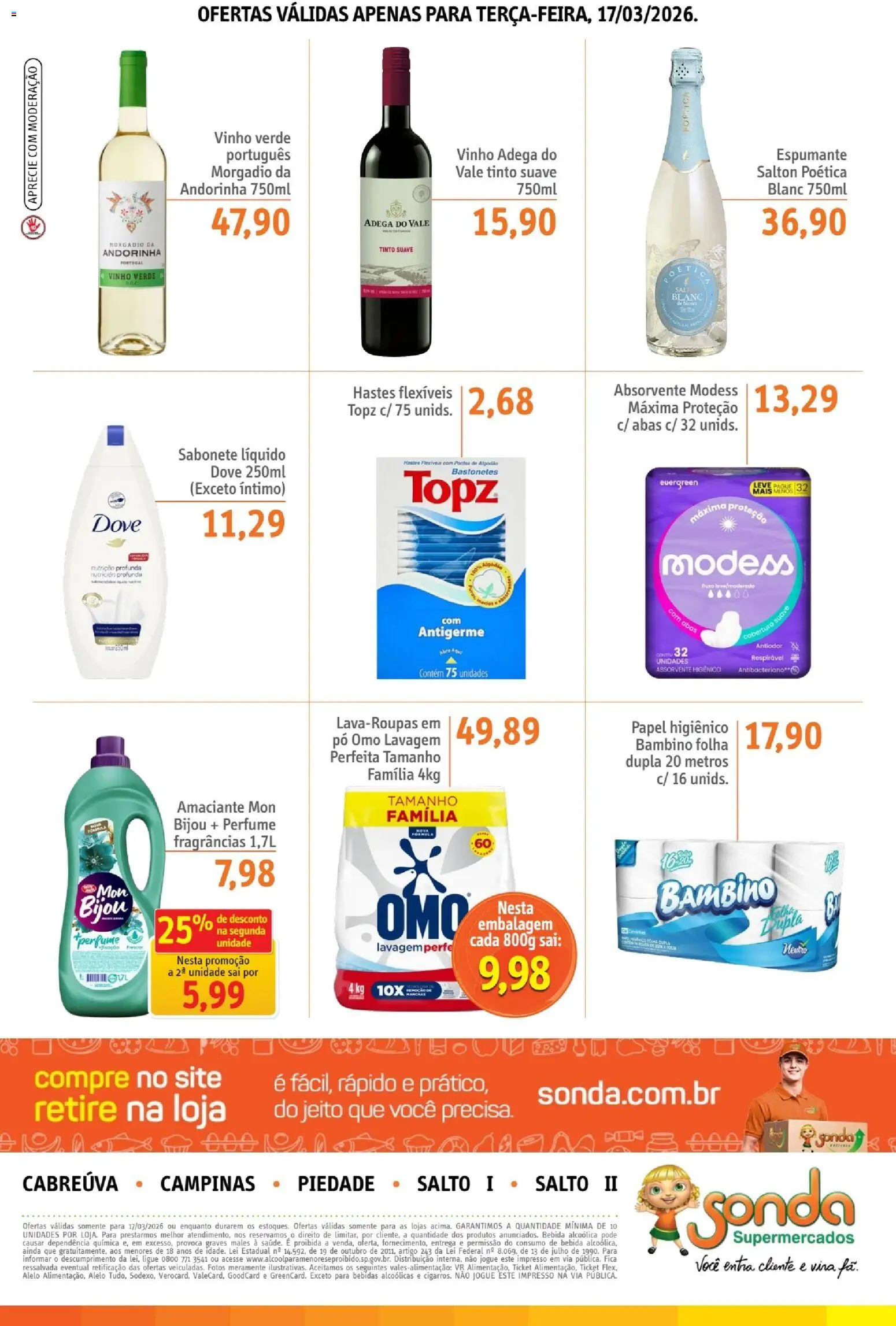 Sonda Folheto - válido de 17.03.2026 | Página: 4 | Produtos: Espumante, Sabonete, Bebida, Amaciante
