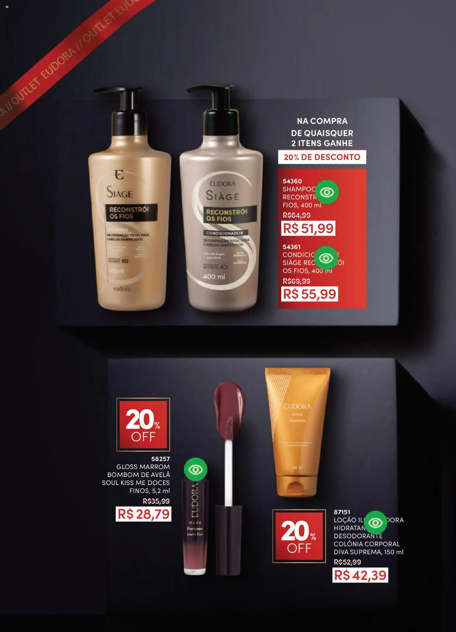 Eudora Folheto - válido de 08.01.2026 | Página: 23 | Produtos: Shampoo, Desodorante, Doces, Avelã