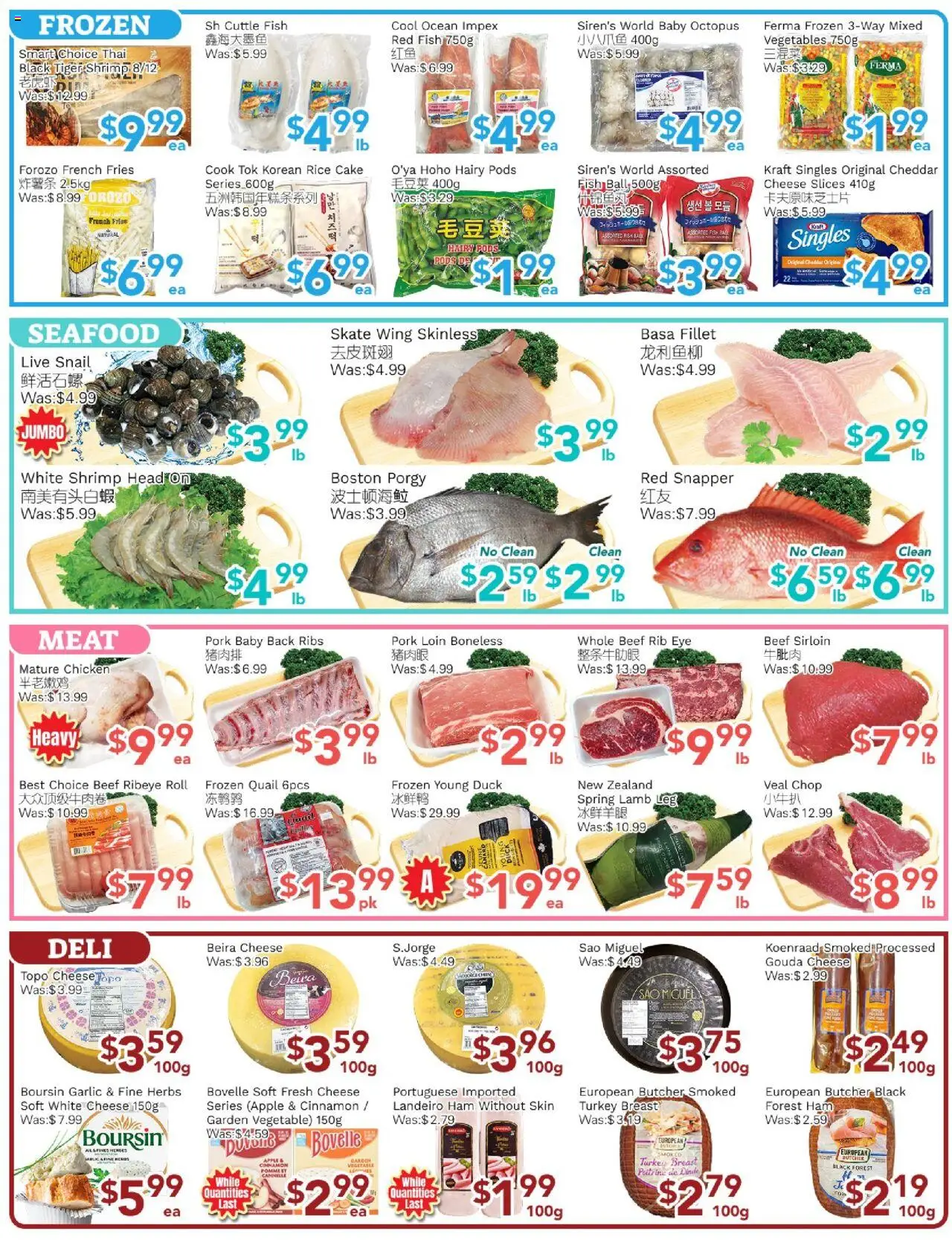 Ample Food Market flyer valid from 22.08.2025 | Page: 4 | Products: Fish, Beef, Ham, Chicken