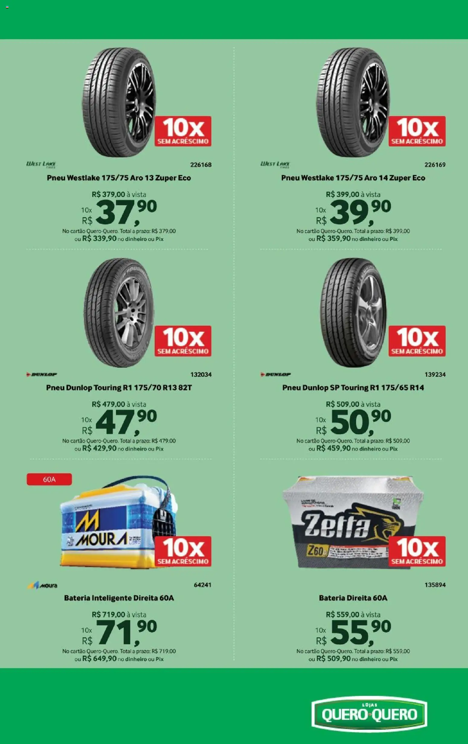 Lojas Quero-Quero Folheto - válido de 16.03.2026 | Página: 20 | Produtos: Pneu, Bateria