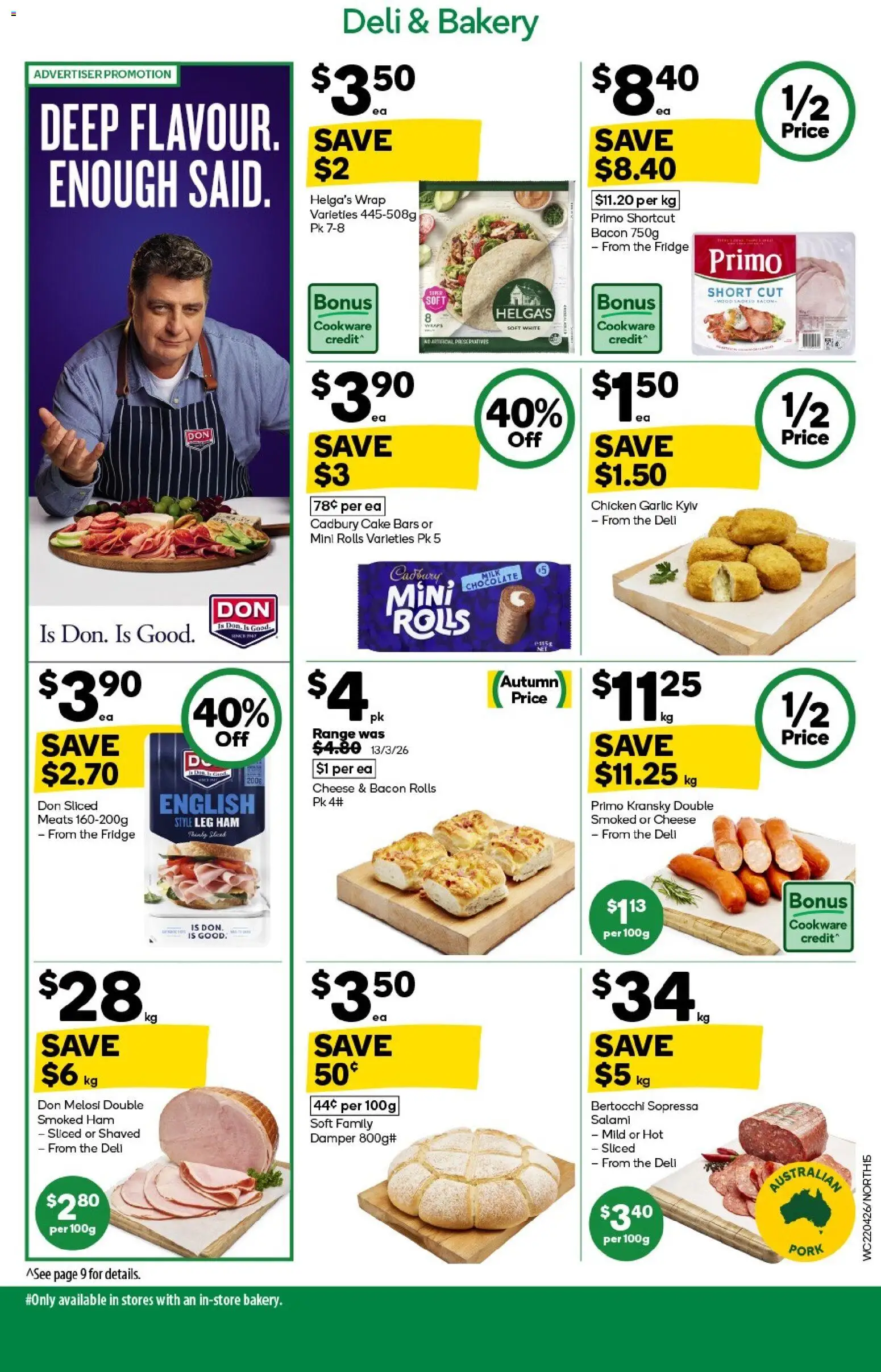 Woolworths catalogue - valid from 22.04.2026 | Page: 15 | Products: Bacon, Chocolate, Cookware, Bakery
